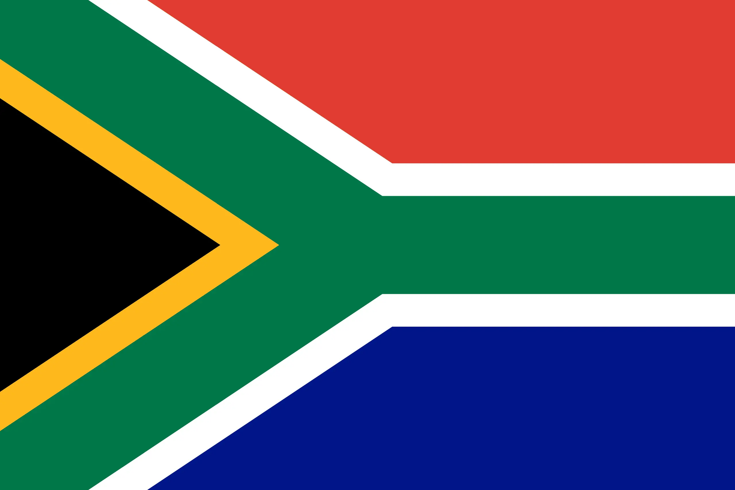 Drapeau Afrique du Sud brodé - Écusson drapeau Afrique du Sud Made in France