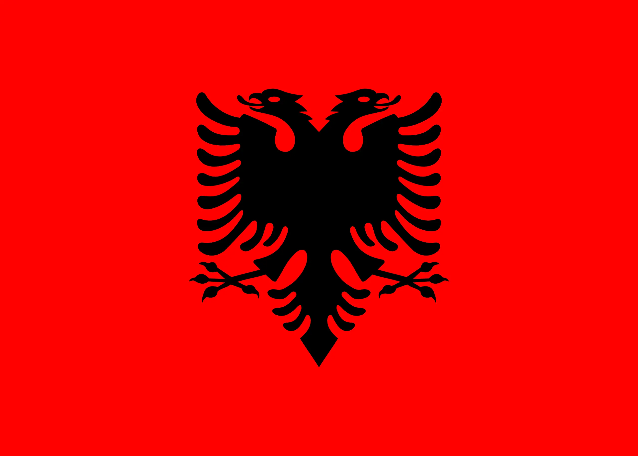 Drapeau Albanie brodé - Écusson drapeau Albanie Made in France