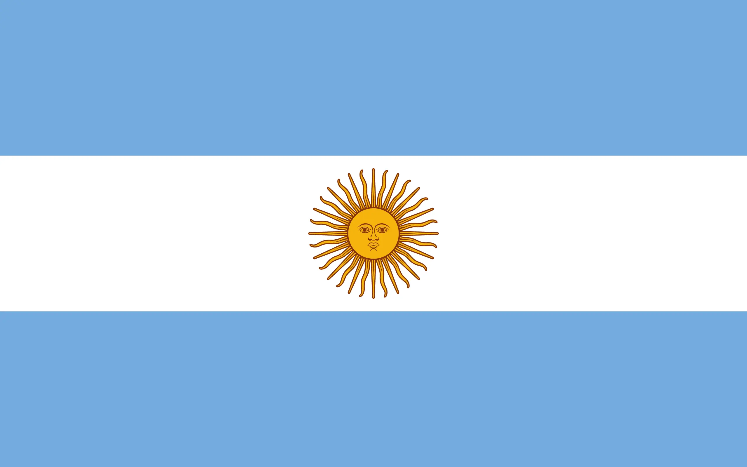 Drapeau Argentine brodé - Écusson drapeau Argentine Made in France