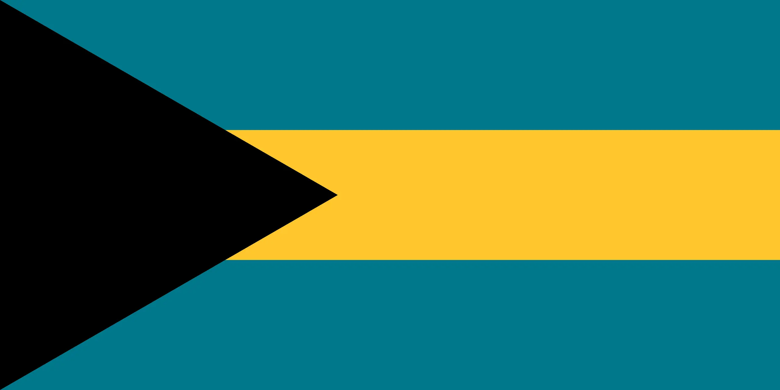 Drapeau Bahamas brodé - Écusson drapeau Bahamas Made in France