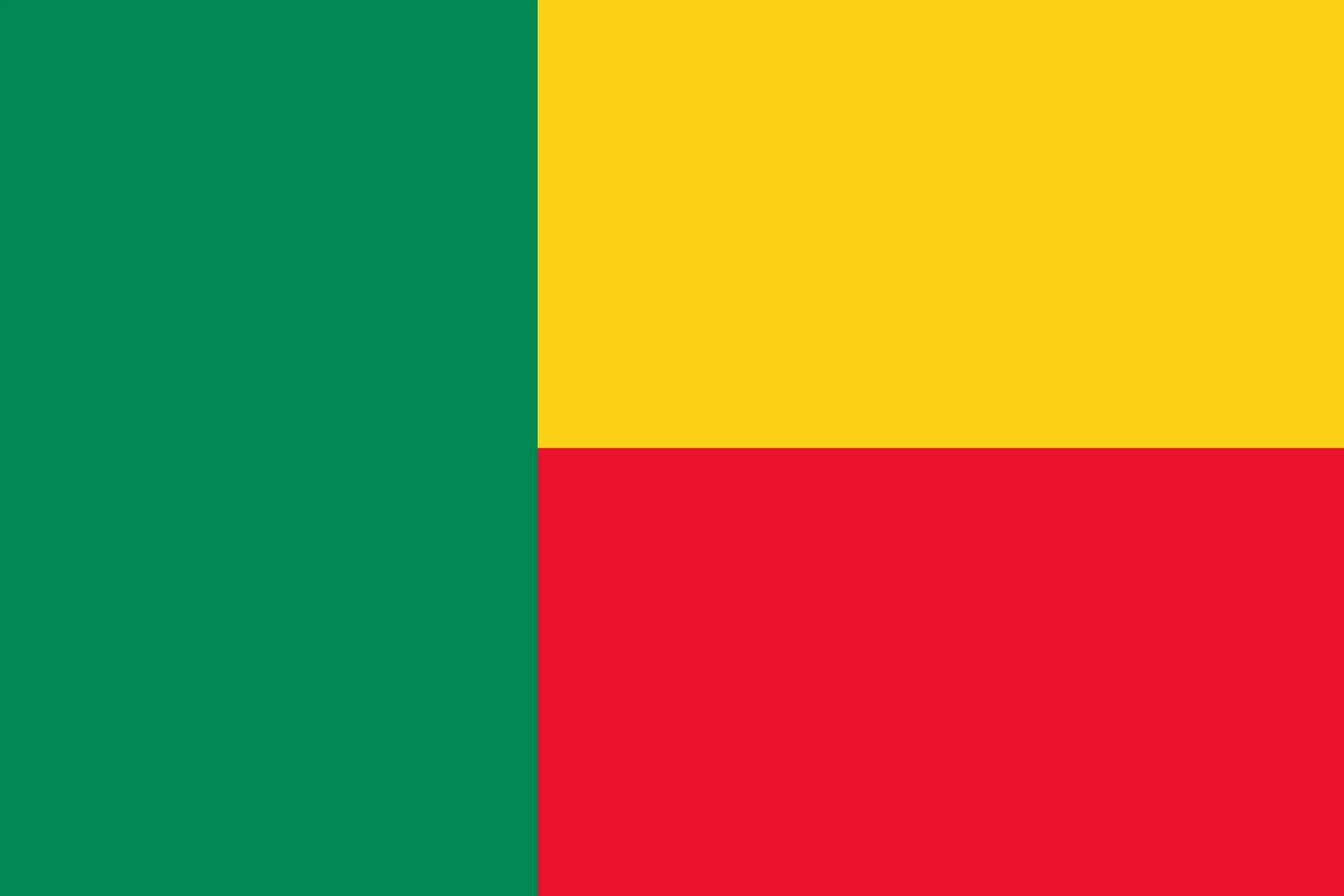 Drapeau Bénin brodé - Écusson drapeau Bénin Made in France