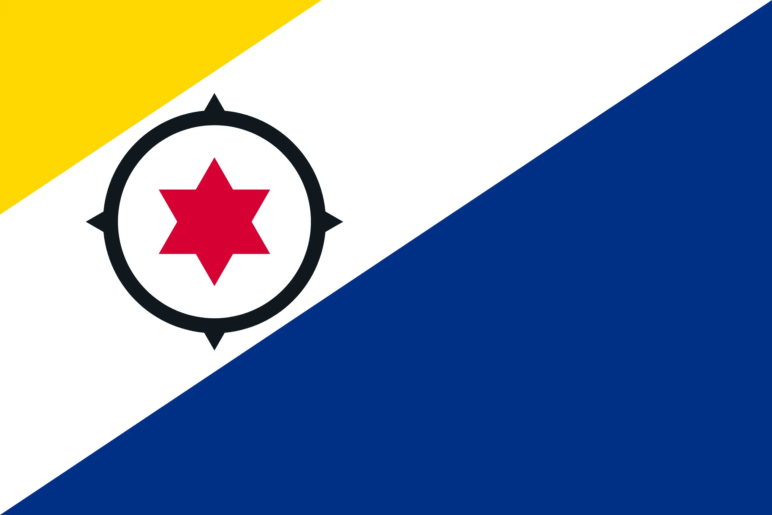 Drapeau Bonaire brodé - Écusson drapeau Bonaire Made in France