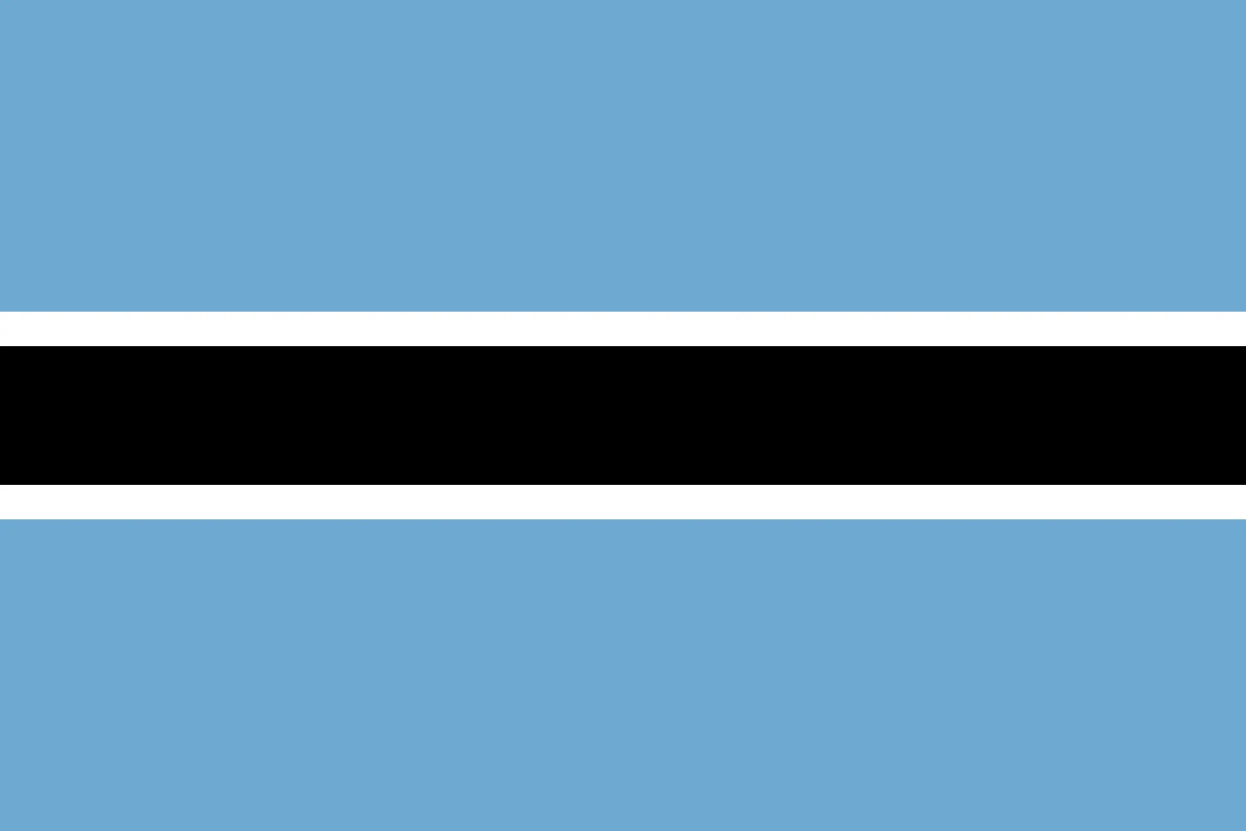 Drapeau Botswana brodé - Écusson drapeau Botswana Made in France