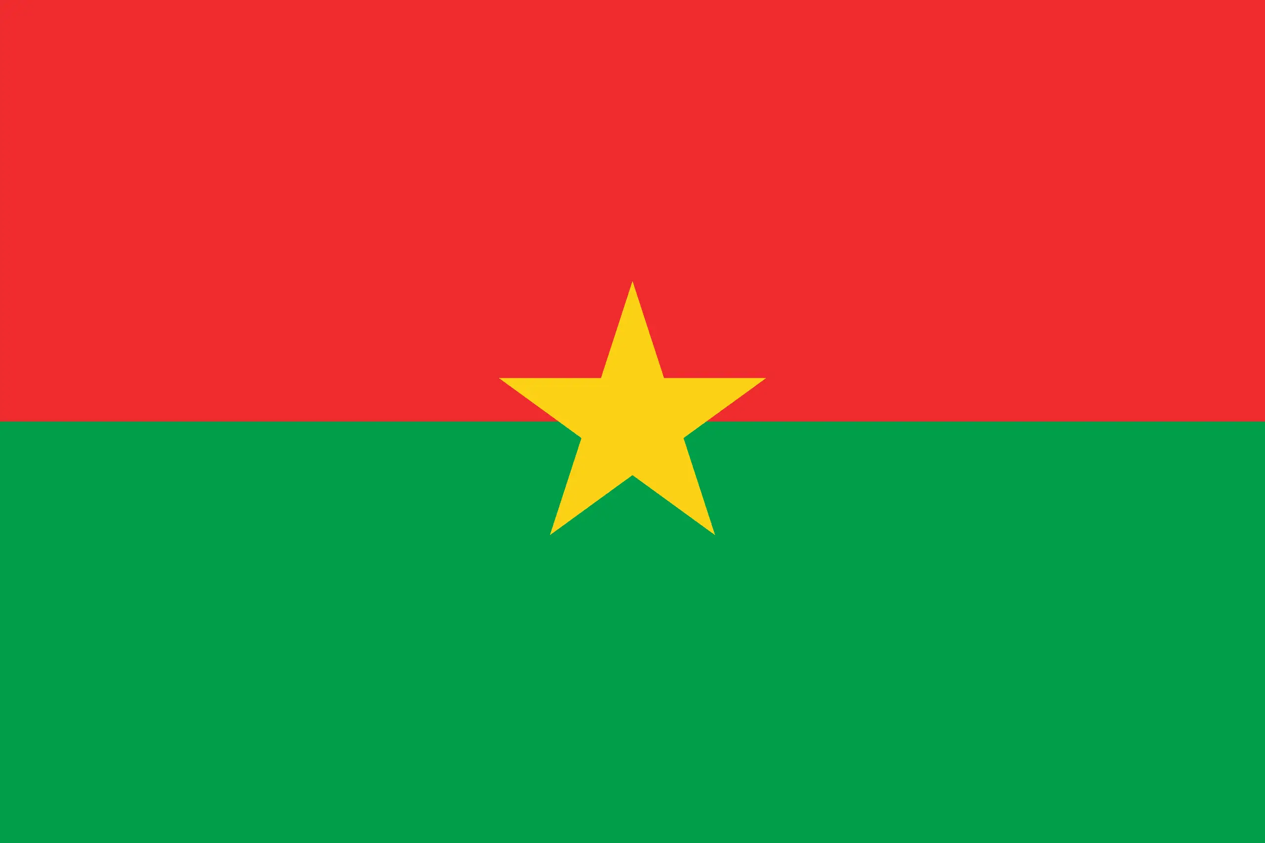 Drapeau Burkina Faso brodé - Écusson drapeau Burkina Faso Made in France