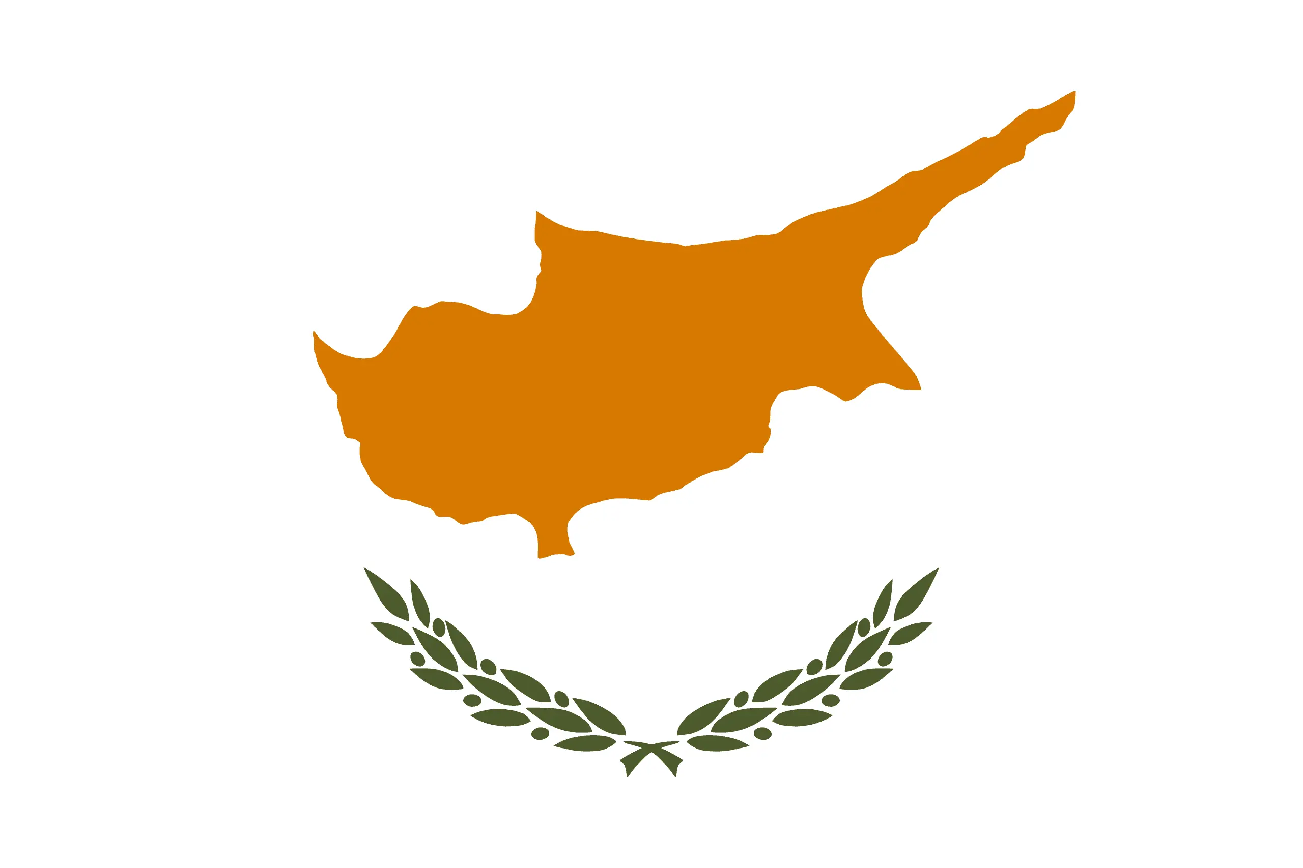 Drapeau Chypre brodé - Écusson drapeau Chypre Made in France