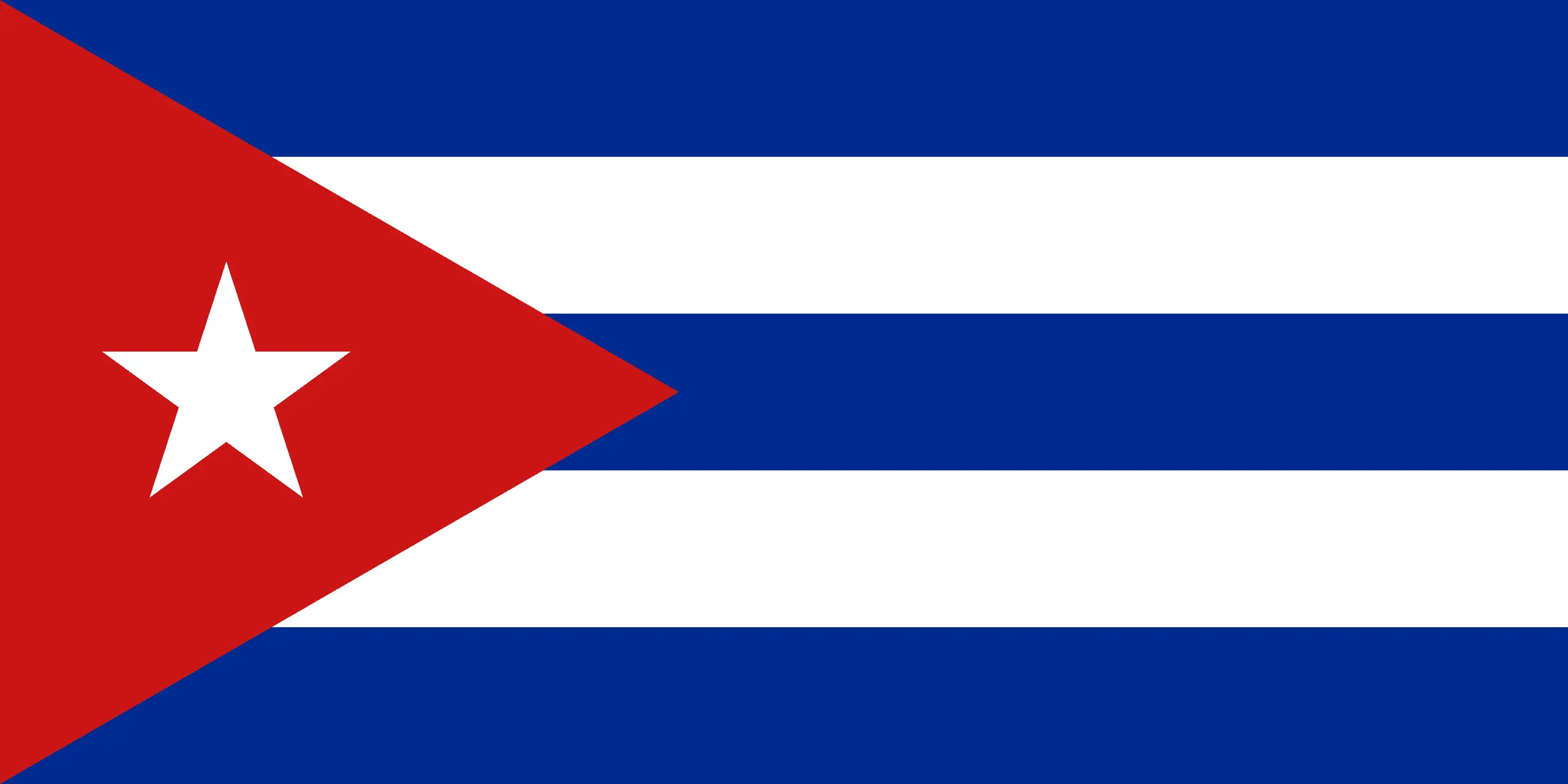 Drapeau Cuba brodé - Écusson drapeau Cuba Made in France