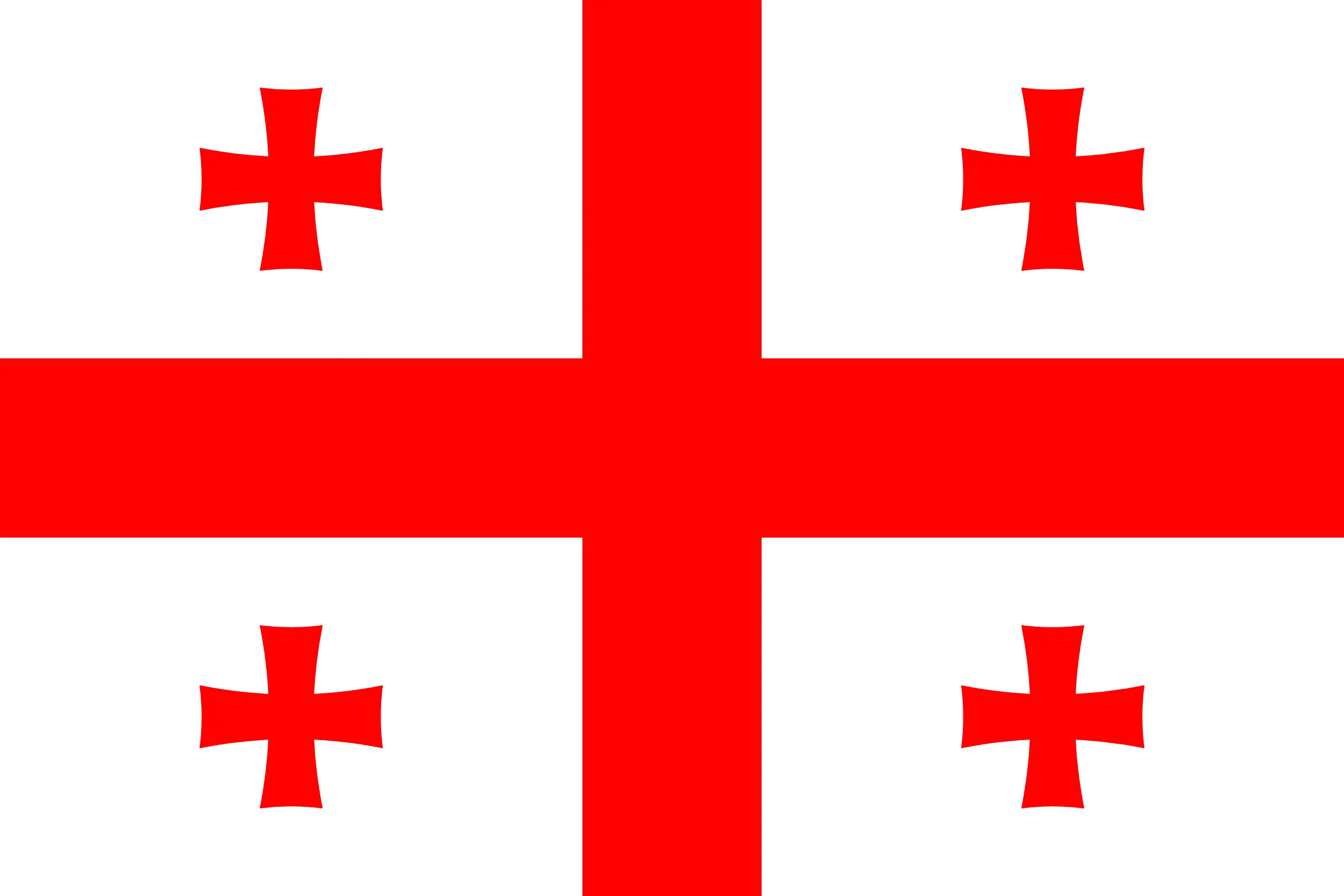 Drapeau Géorgie brodé - Écusson drapeau Géorgie Made in France