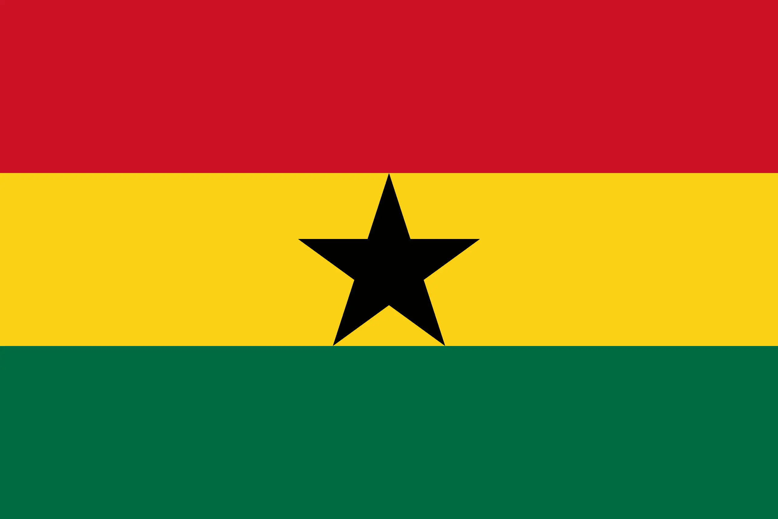 Drapeau Ghana brodé - Écusson drapeau Ghana Made in France