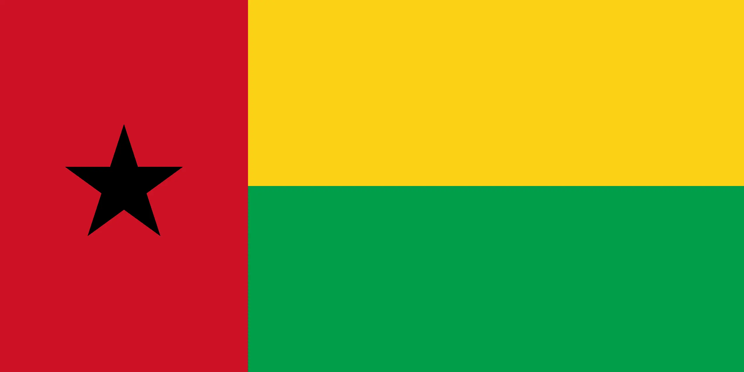 Drapeau Guinée-Bissau brodé - Écusson drapeau Guinée-Bissau Made in France