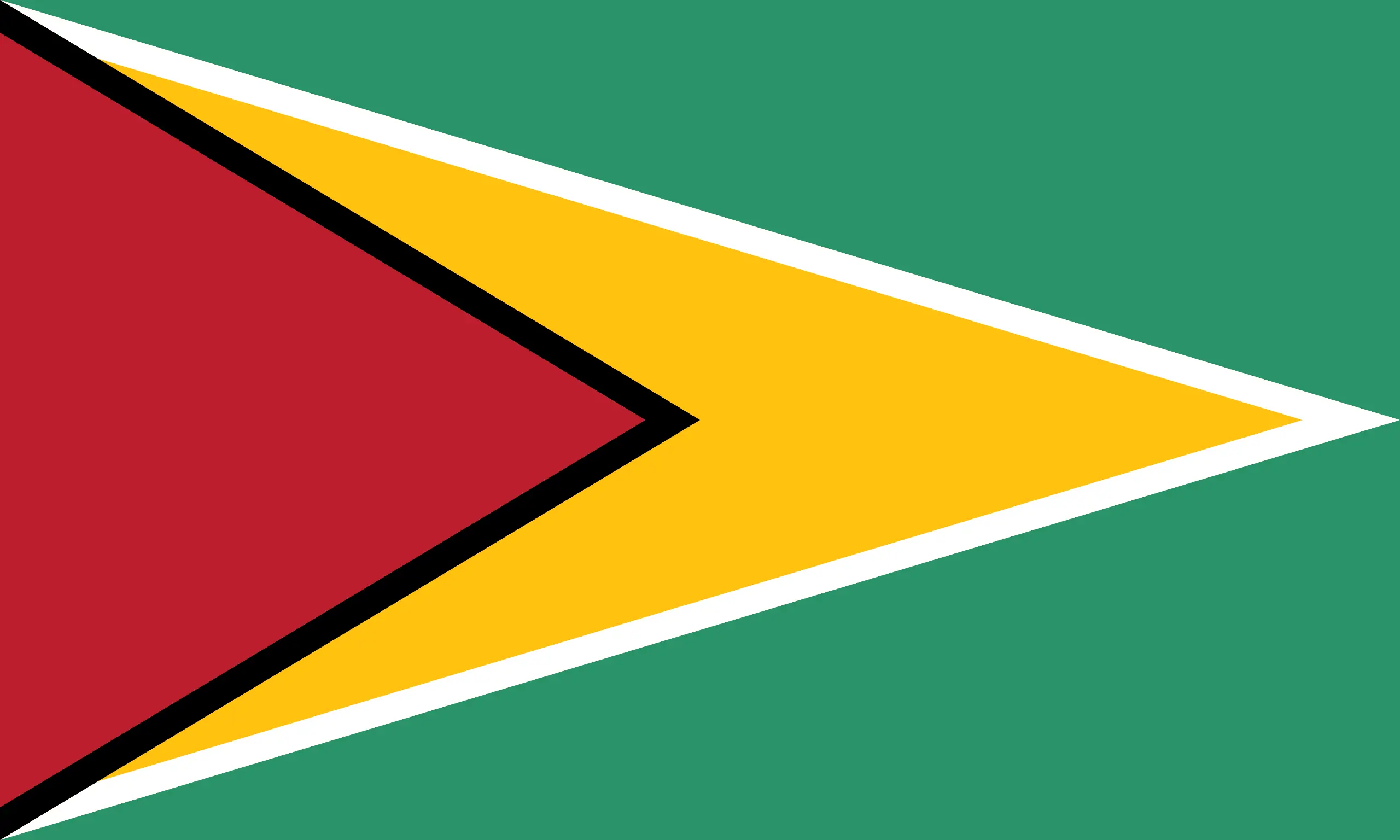 Drapeau Guyana brodé - Écusson drapeau Guyana Made in France