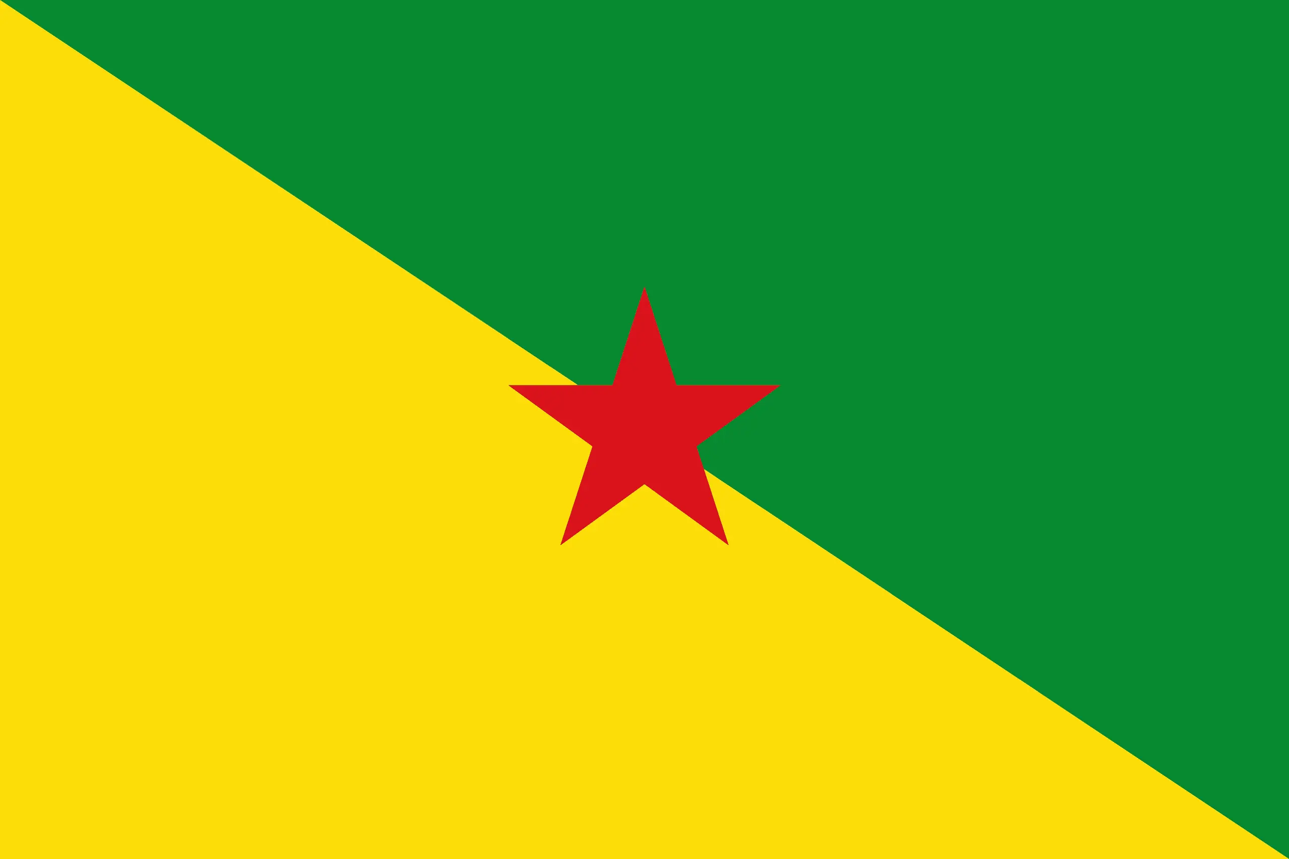 Drapeau Guyane française brodé - Écusson drapeau Guyane française Made in France