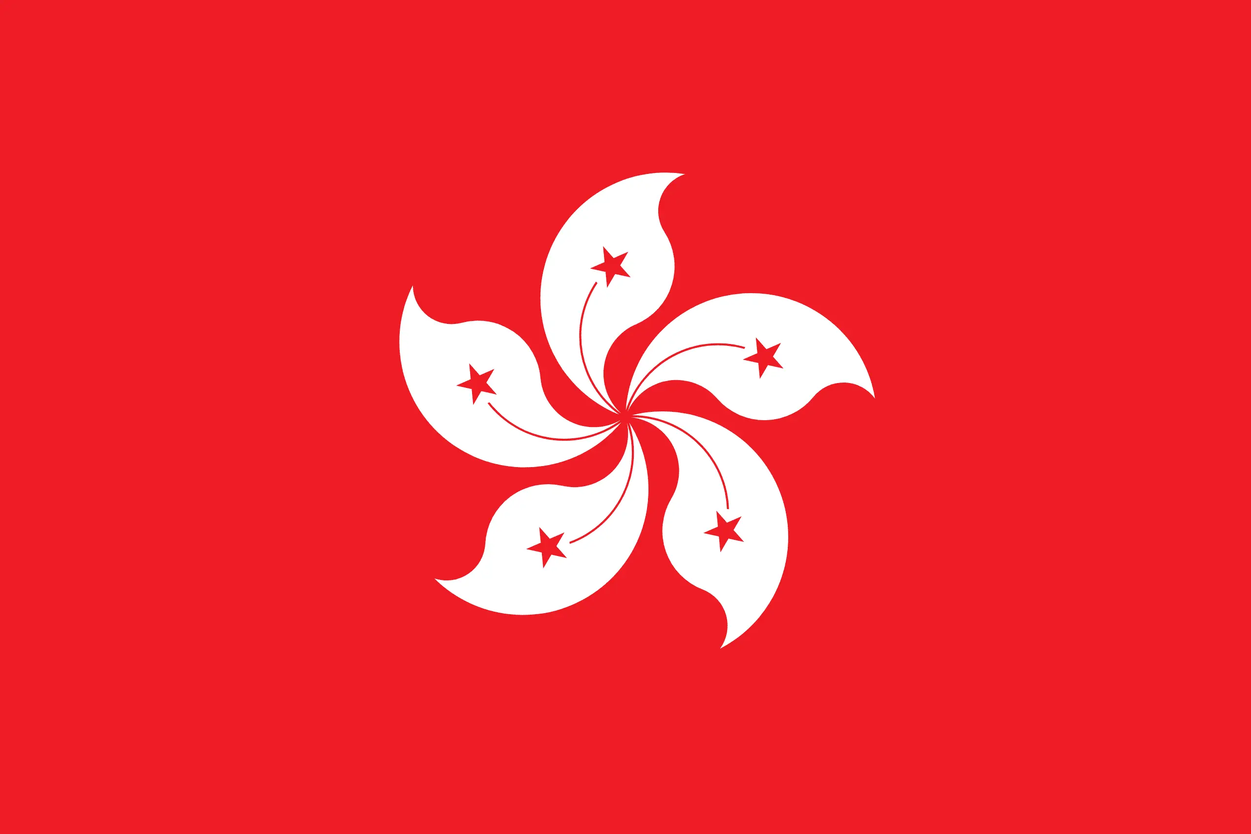 Drapeau Hong Kong brodé - Écusson drapeau Hong Kong Made in France