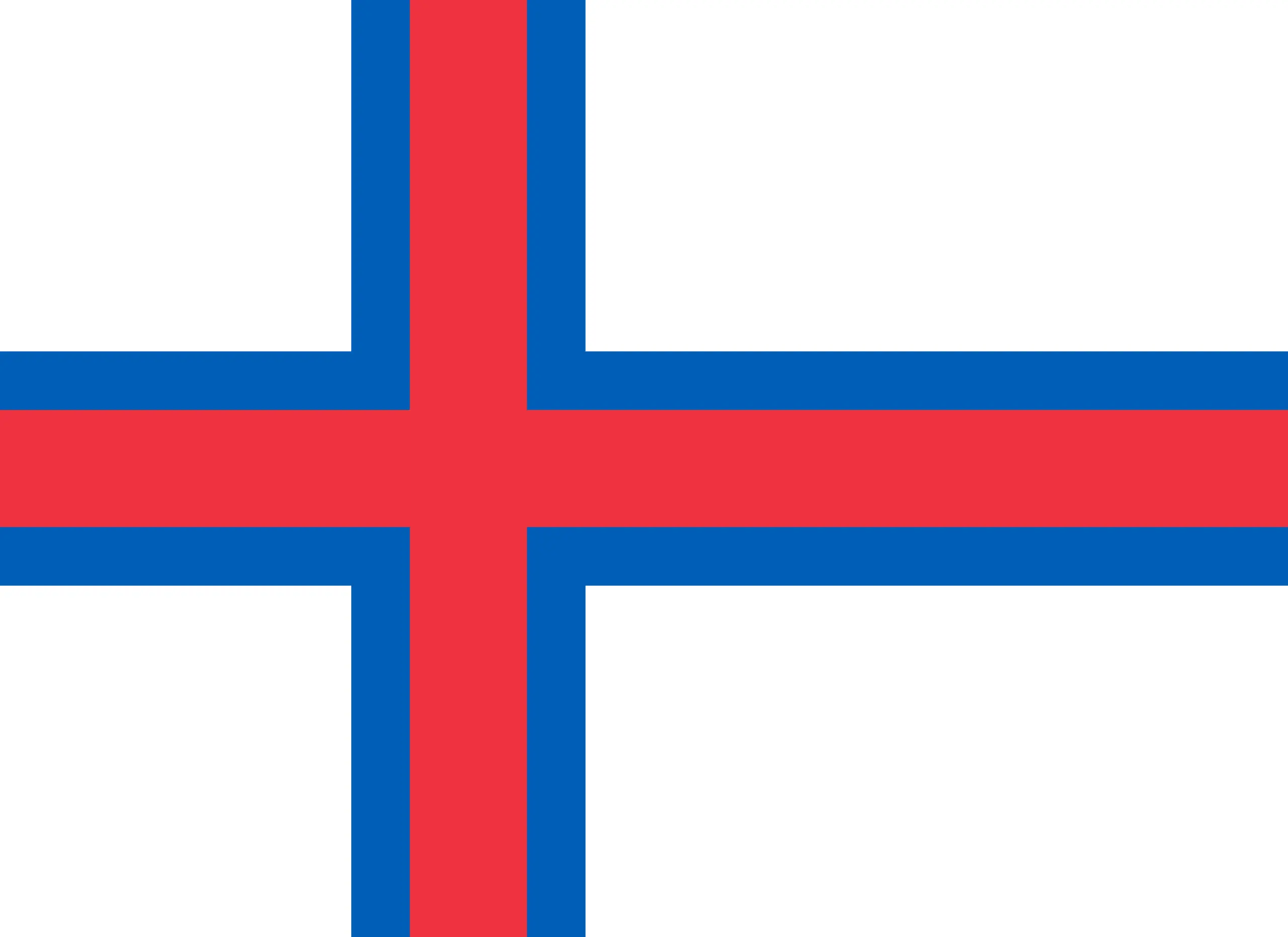 Drapeau Îles Féroé brodé - Écusson drapeau Îles Féroé Made in France