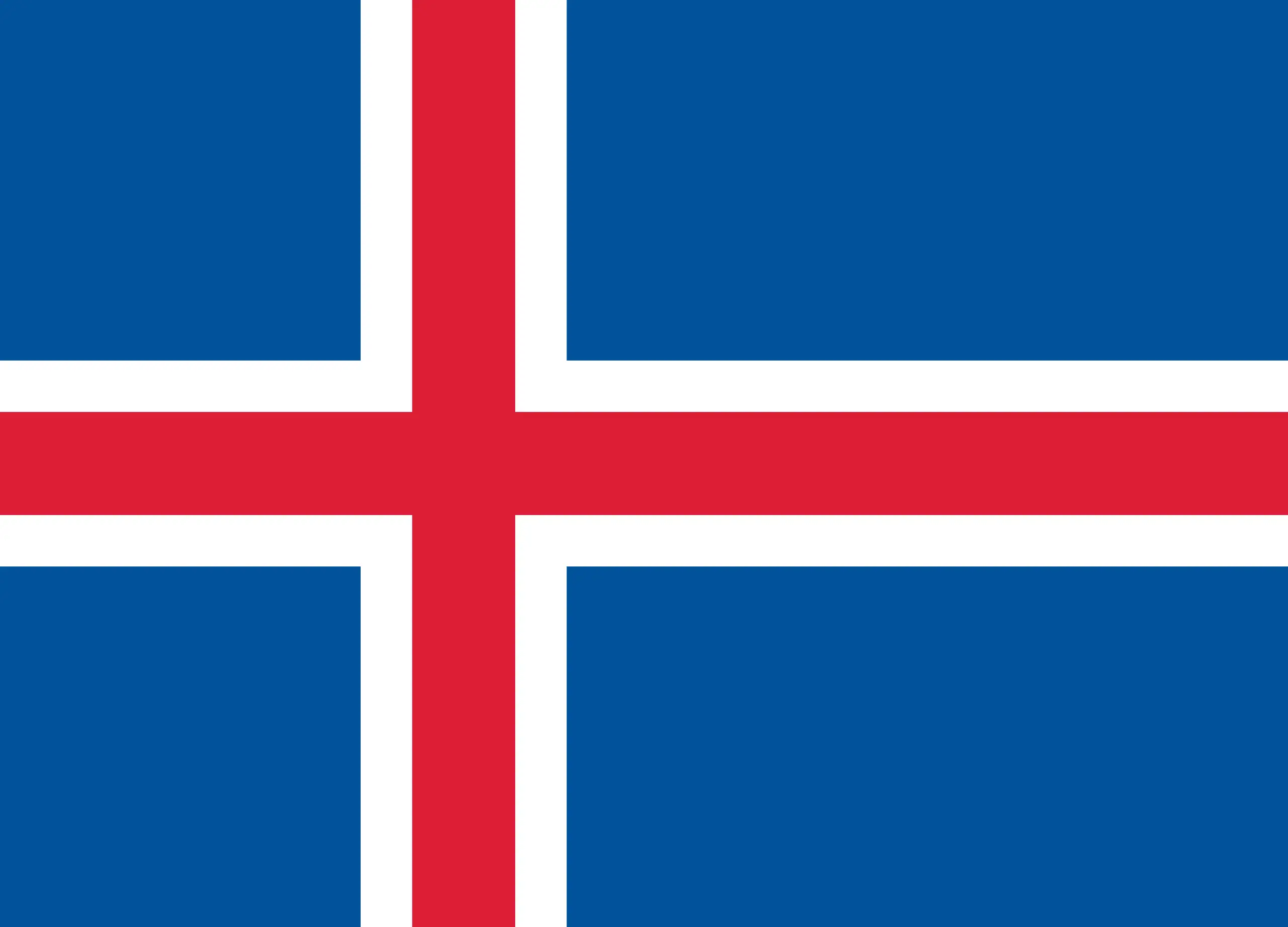 Drapeau Islande brodé - Écusson drapeau Islande Made in France