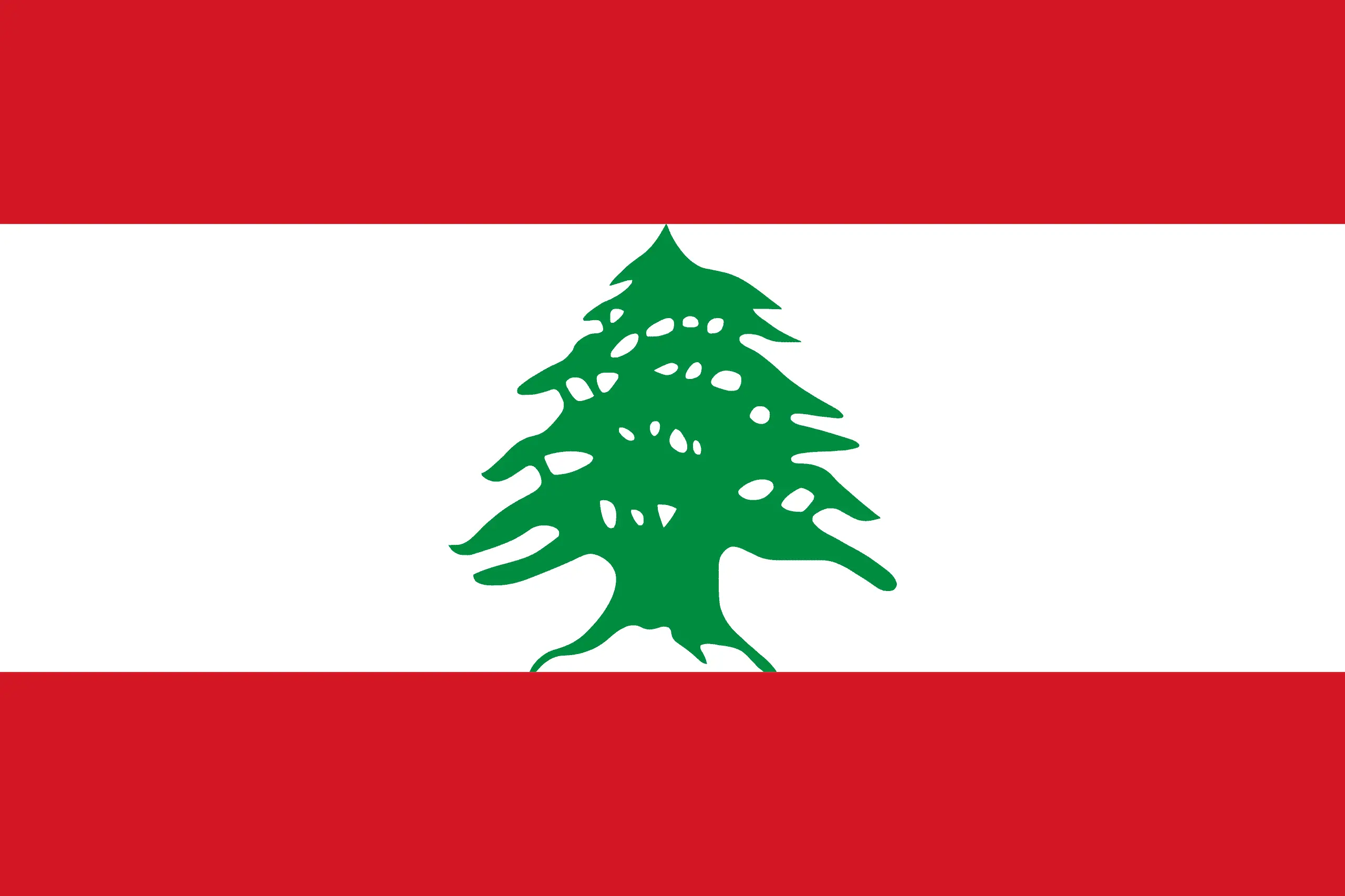 Drapeau Liban brodé - Écusson drapeau Liban Made in France