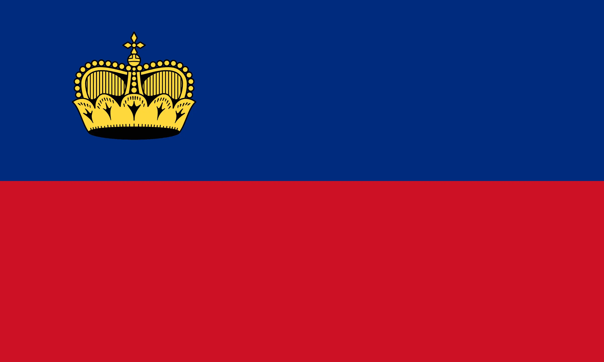 Drapeau Liechtenstein brodé - Écusson drapeau Liechtenstein Made in France