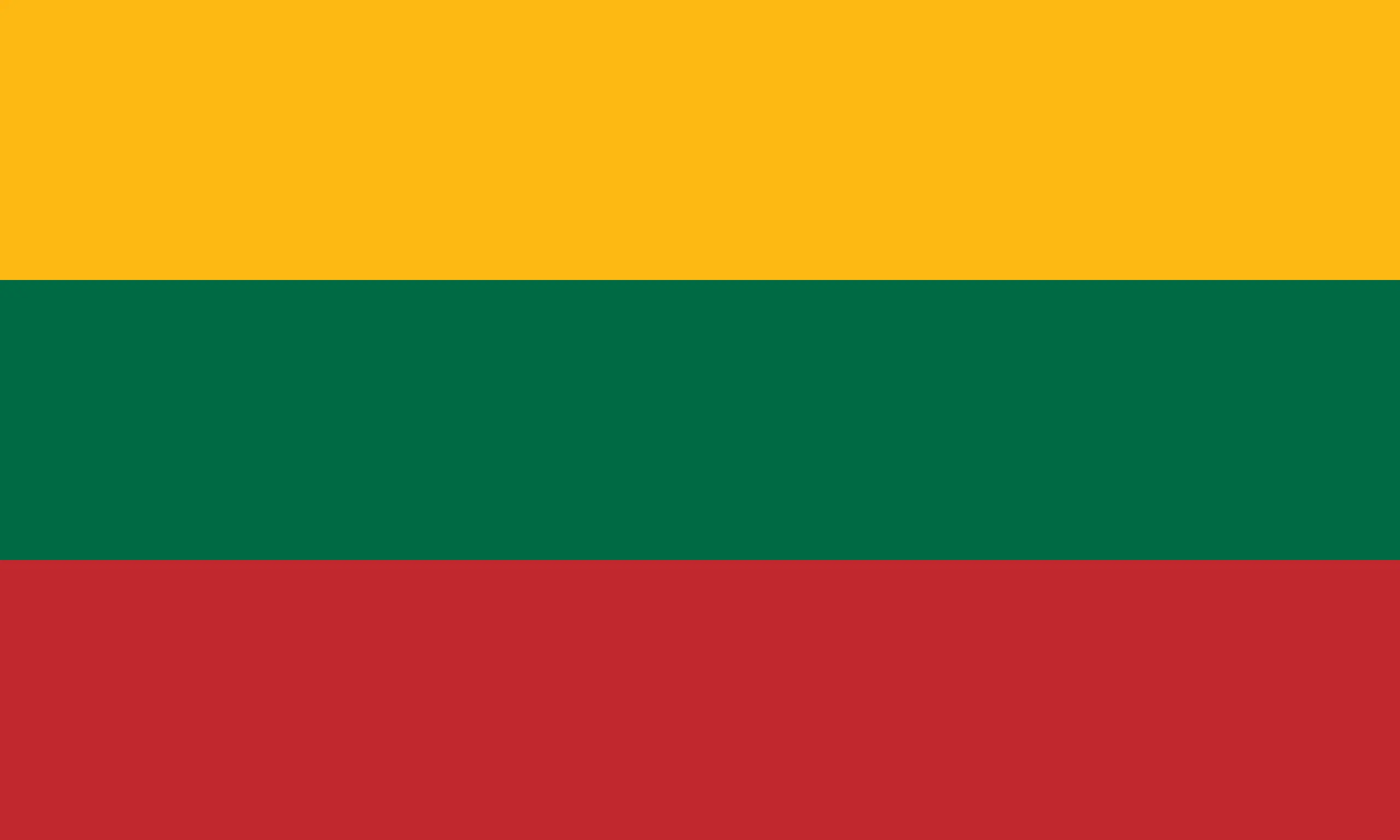 Drapeau Lituanie brodé - Écusson drapeau Lituanie Made in France