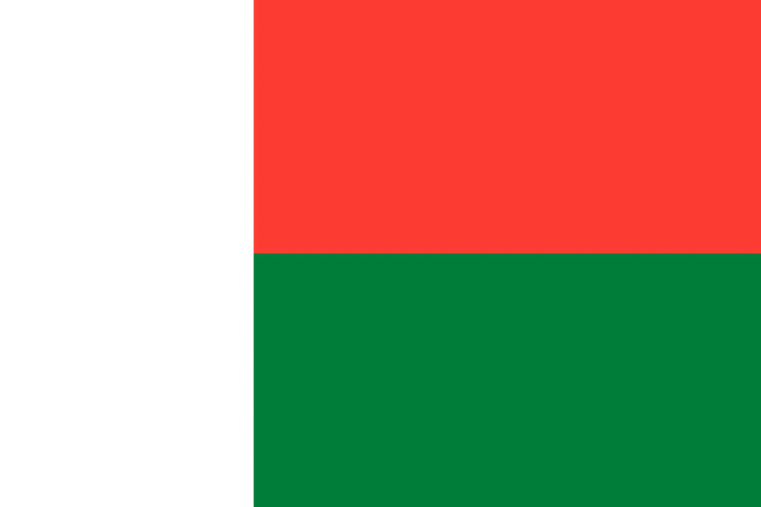 Drapeau Madagascar brodé - Écusson drapeau Madagascar Made in France
