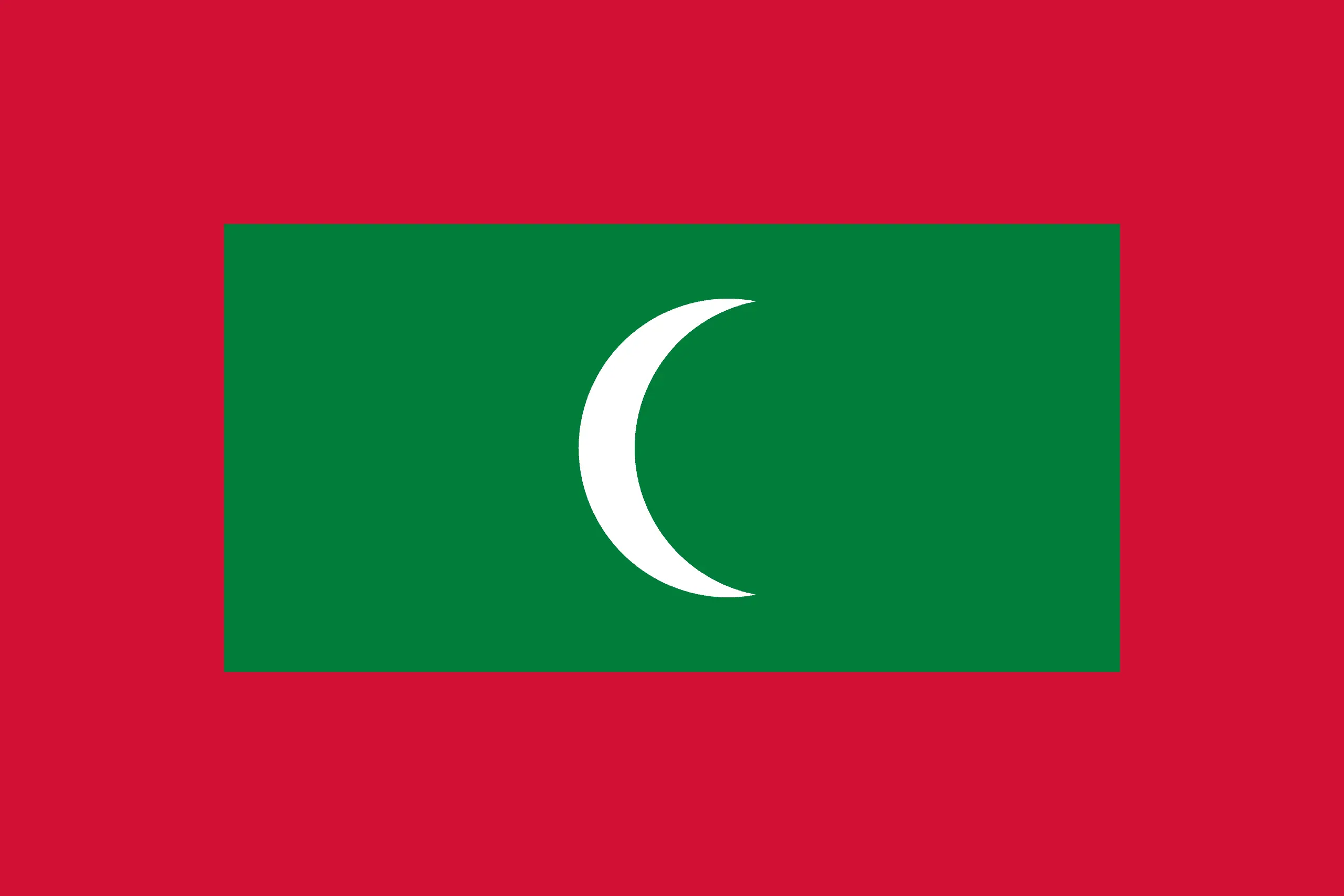 Drapeau Maldives brodé - Écusson drapeau Maldives Made in France