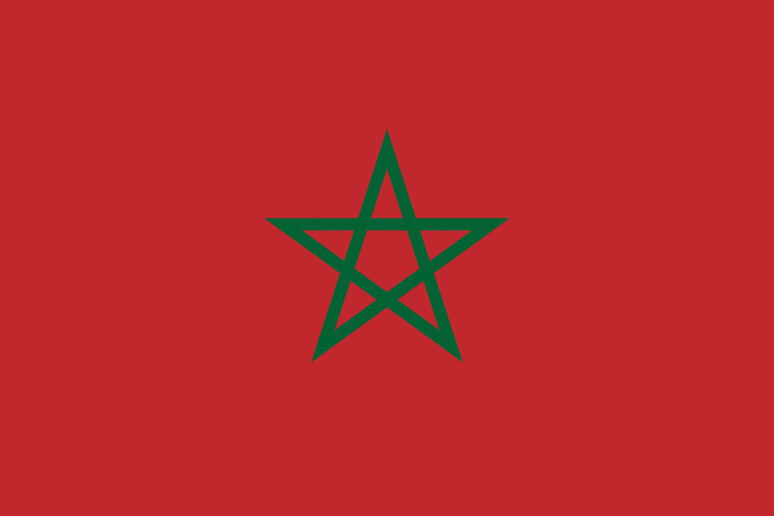Drapeau Maroc brodé - Écusson drapeau Maroc Made in France