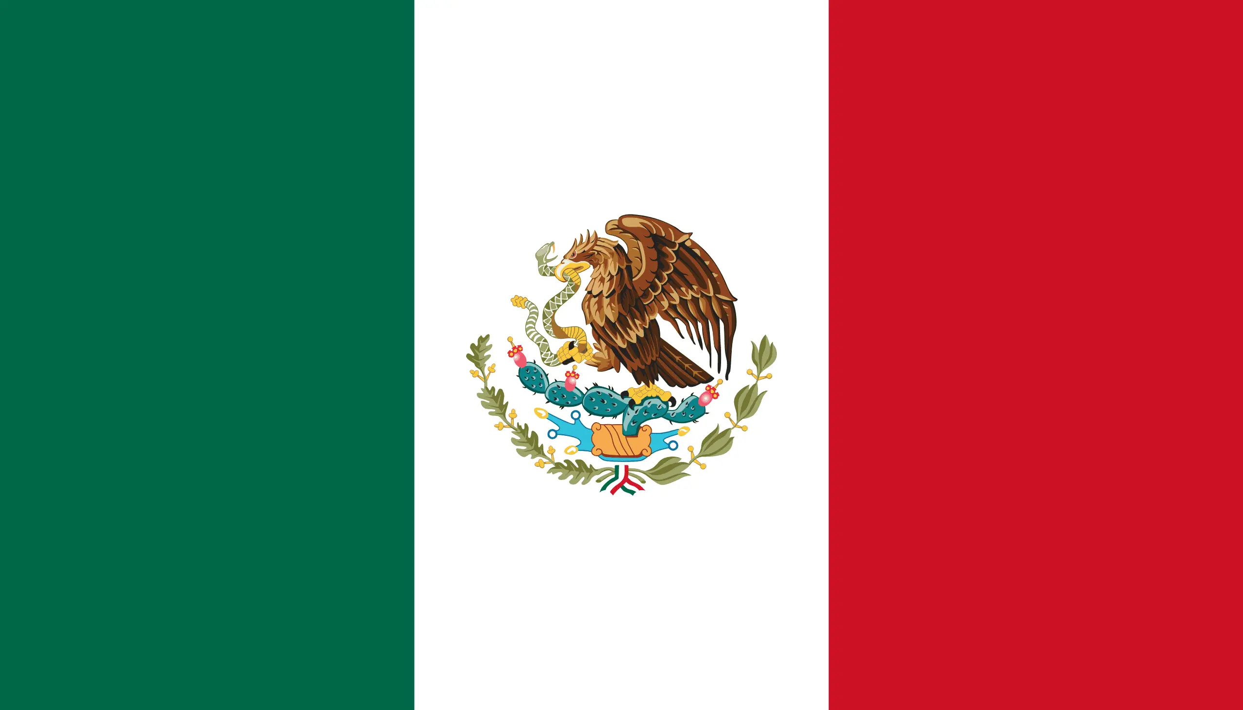 Drapeau Mexique brodé - Écusson drapeau Mexique Made in France