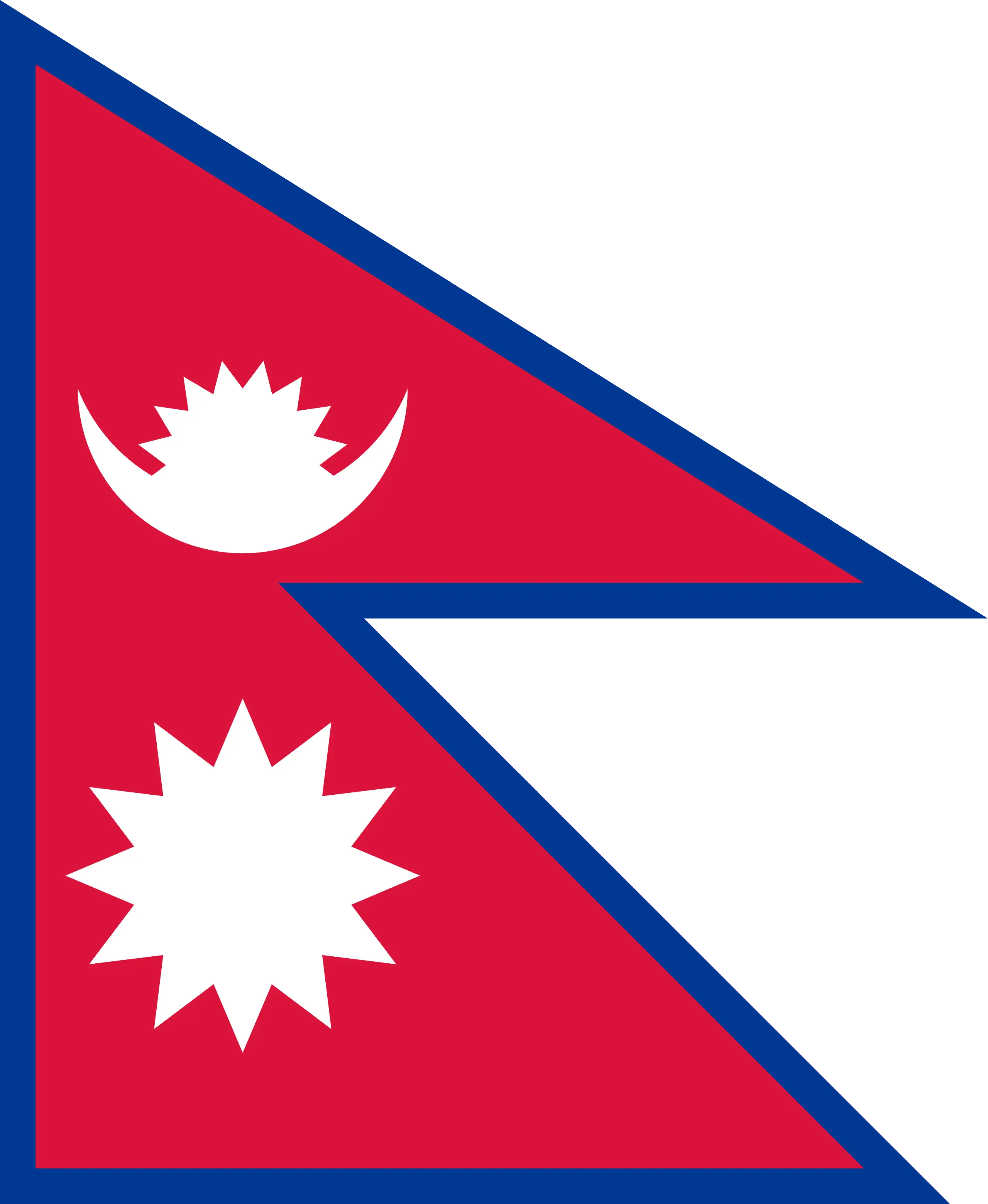 Drapeau Népal brodé - Écusson drapeau Népal Made in France