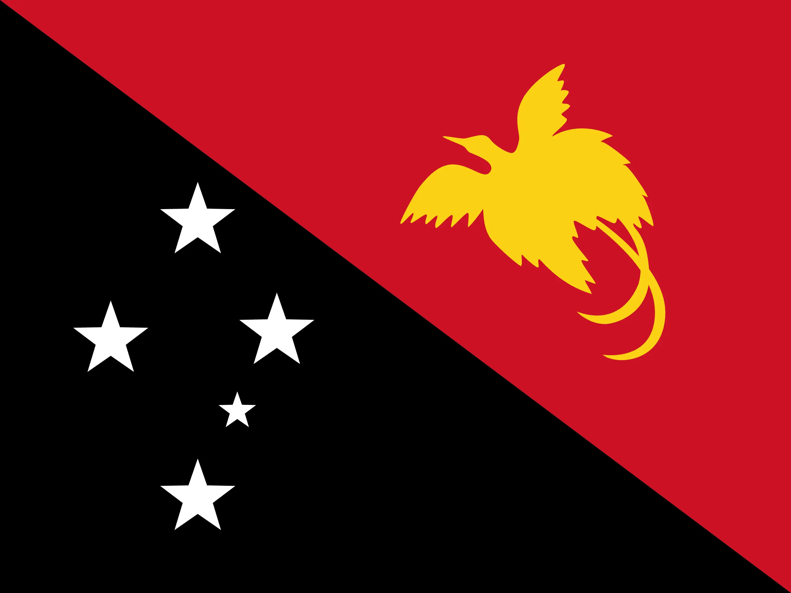 Drapeau Papouasie-Nouvelle-Guinée brodé - Écusson drapeau Papouasie-Nouvelle-Guinée Made in France