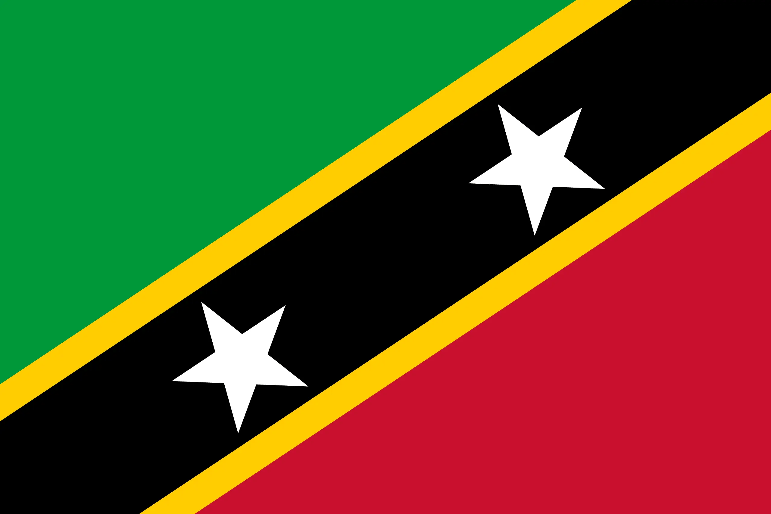 Drapeau Saint-Kitts-et-Nevis brodé - Écusson drapeau Saint-Kitts-et-Nevis Made in France