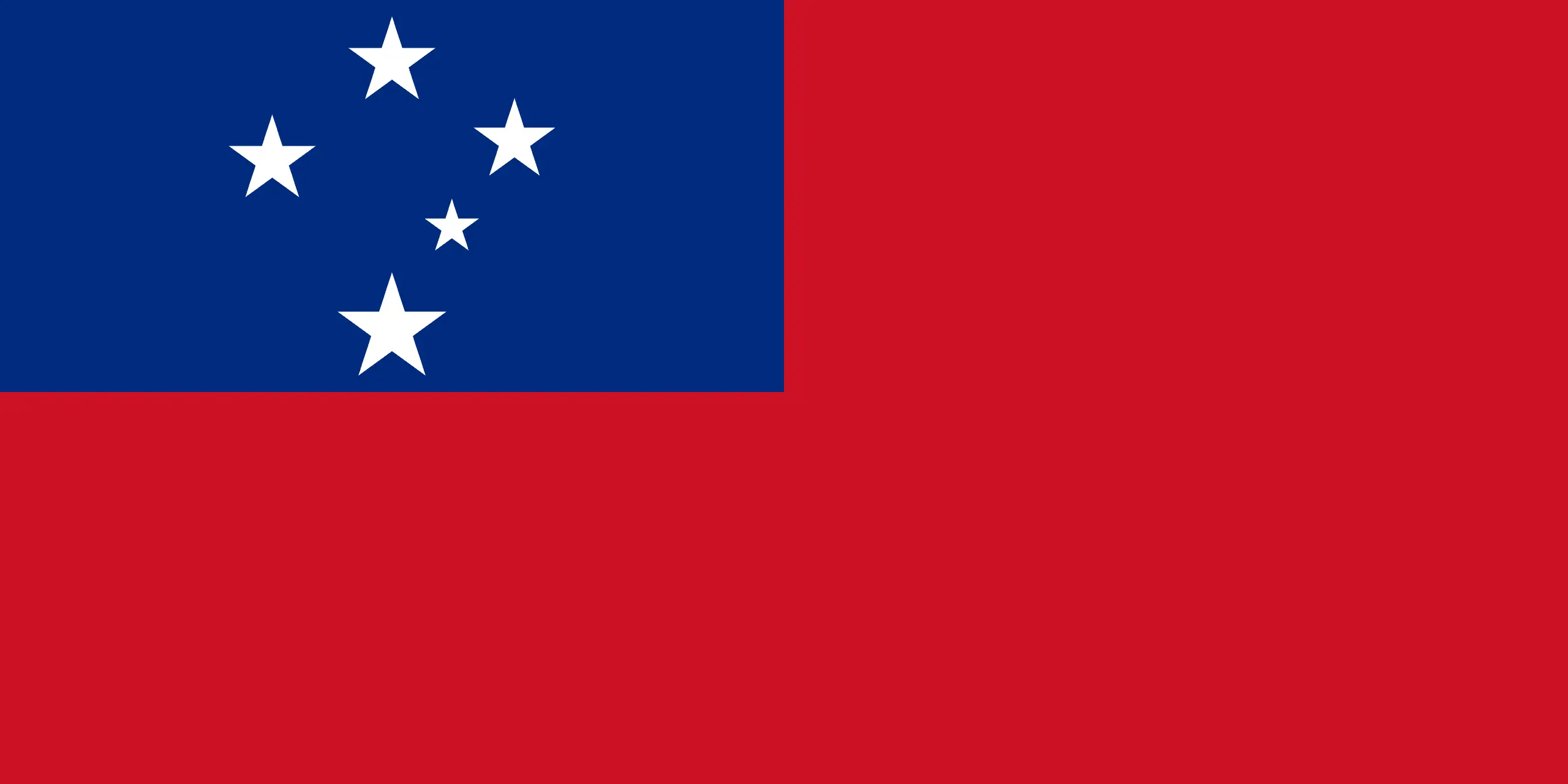 Drapeau Samoa brodé - Écusson drapeau Samoa Made in France