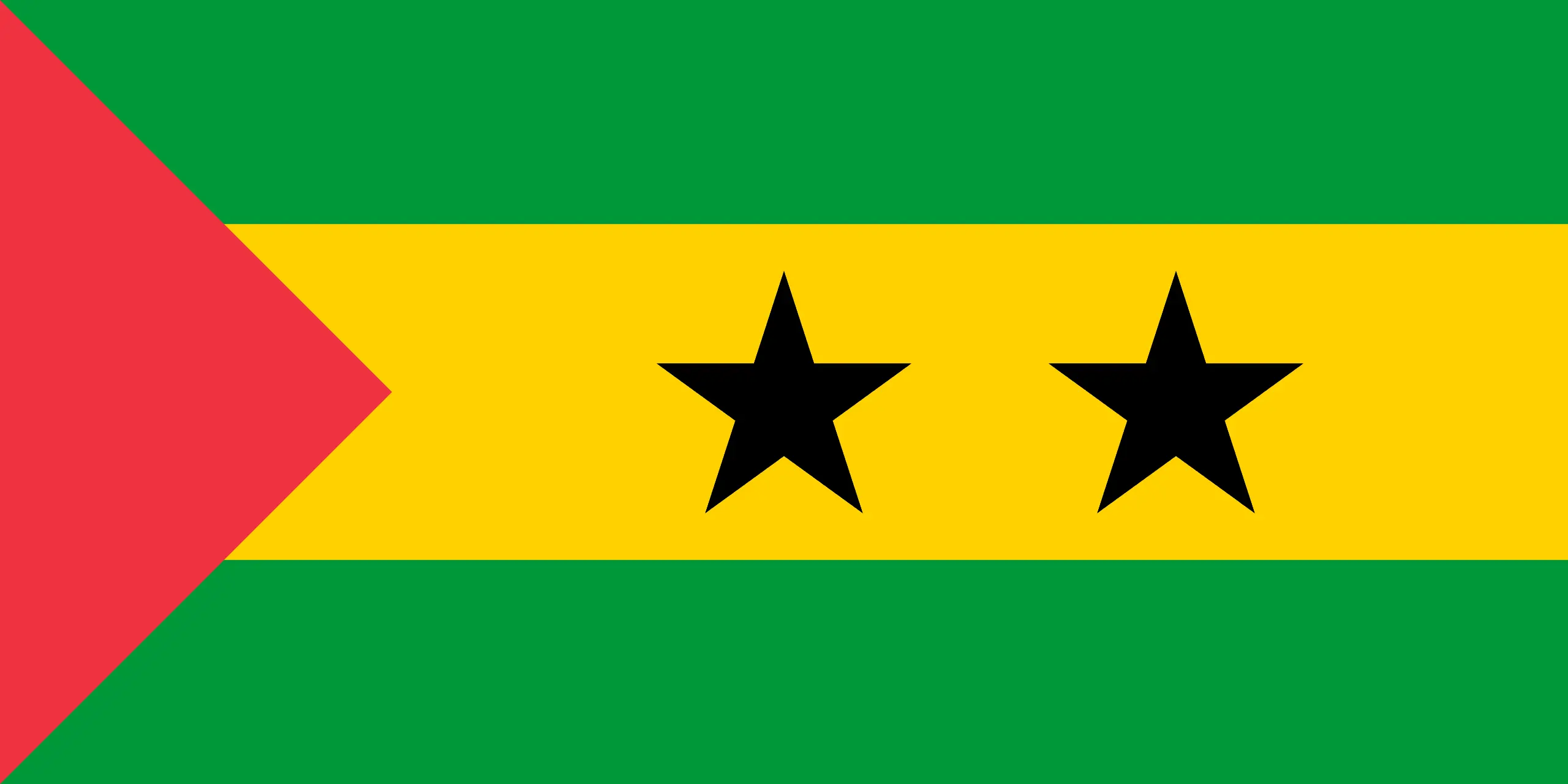 Drapeau Sao Tomé-et-Principe brodé - Écusson drapeau Sao Tomé-et-Principe Made in France