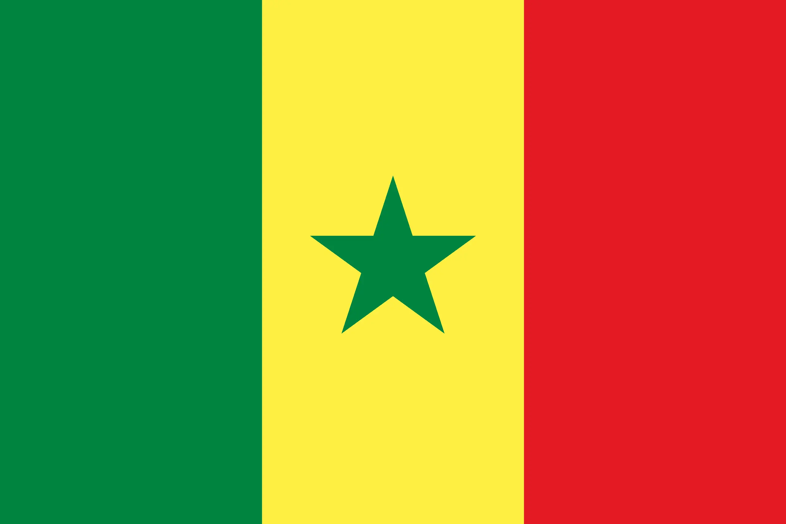 Drapeau Sénégal brodé - Écusson drapeau Sénégal Made in France