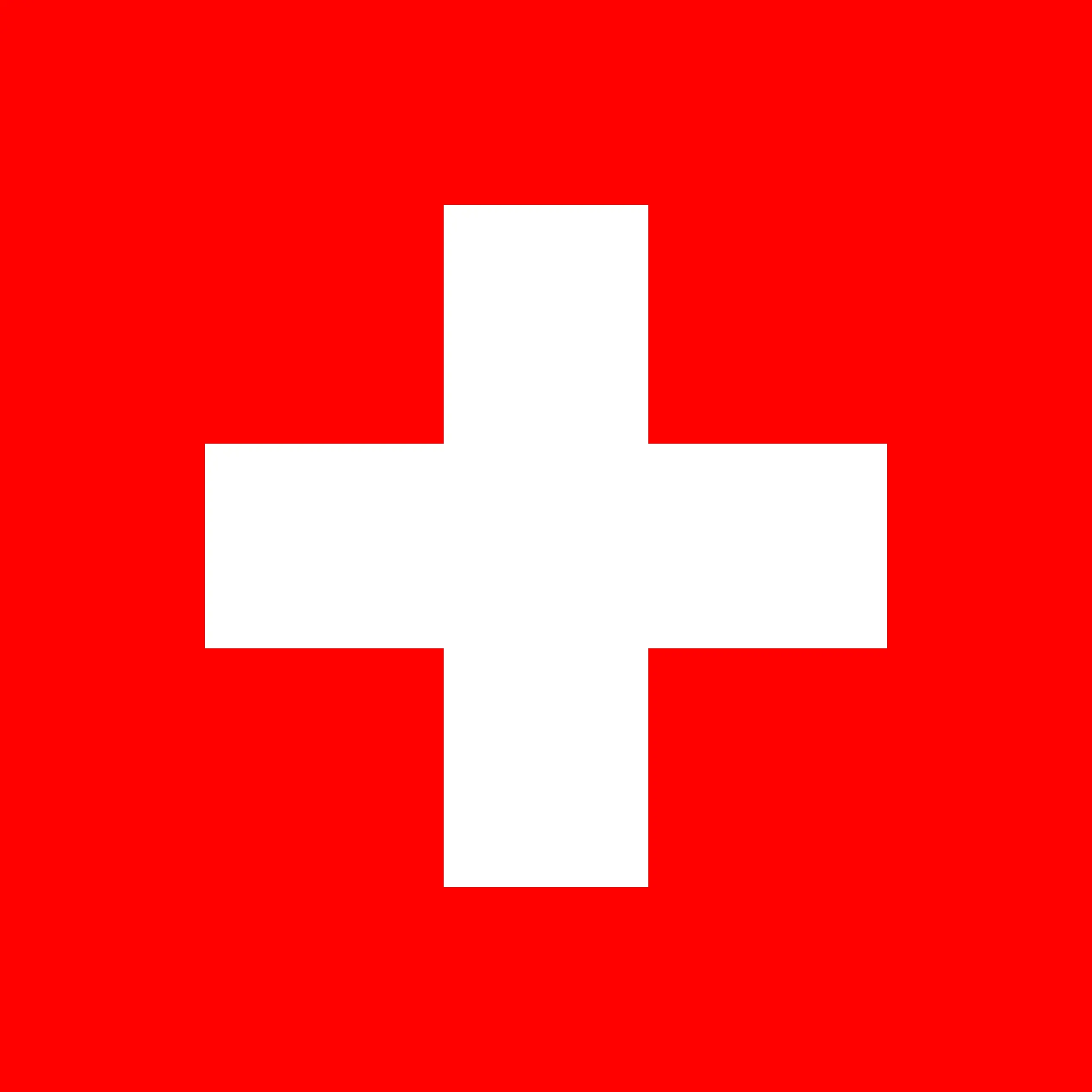 Drapeau Suisse brodé - Écusson drapeau Suisse Made in France