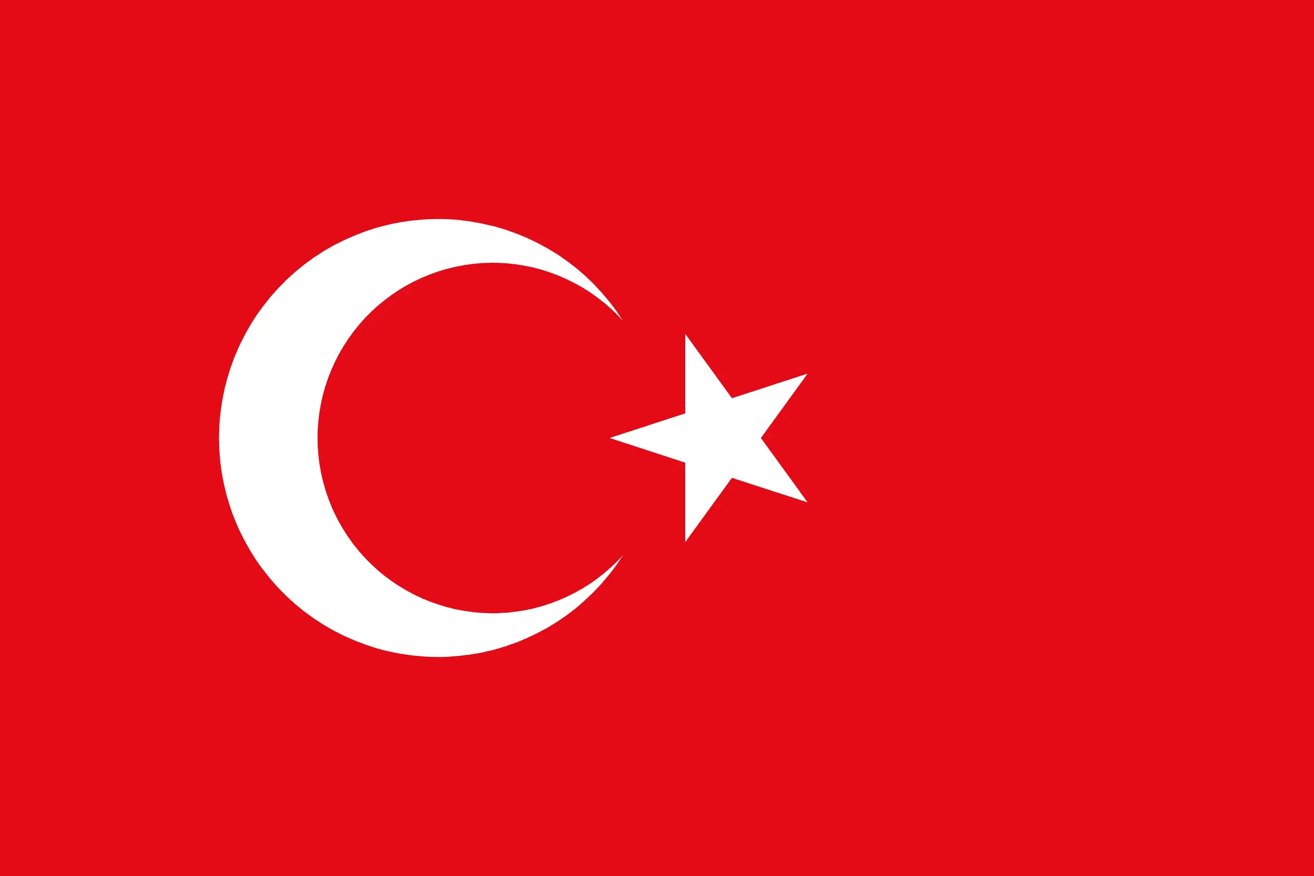 Drapeau Turquie brodé - Écusson drapeau Turquie Made in France