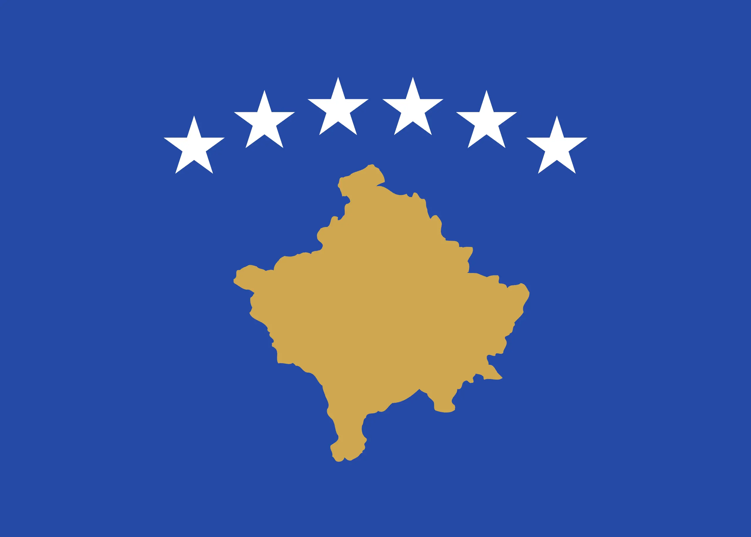 Drapeau Kosovo brodé - Écusson drapeau Kosovo Made in France