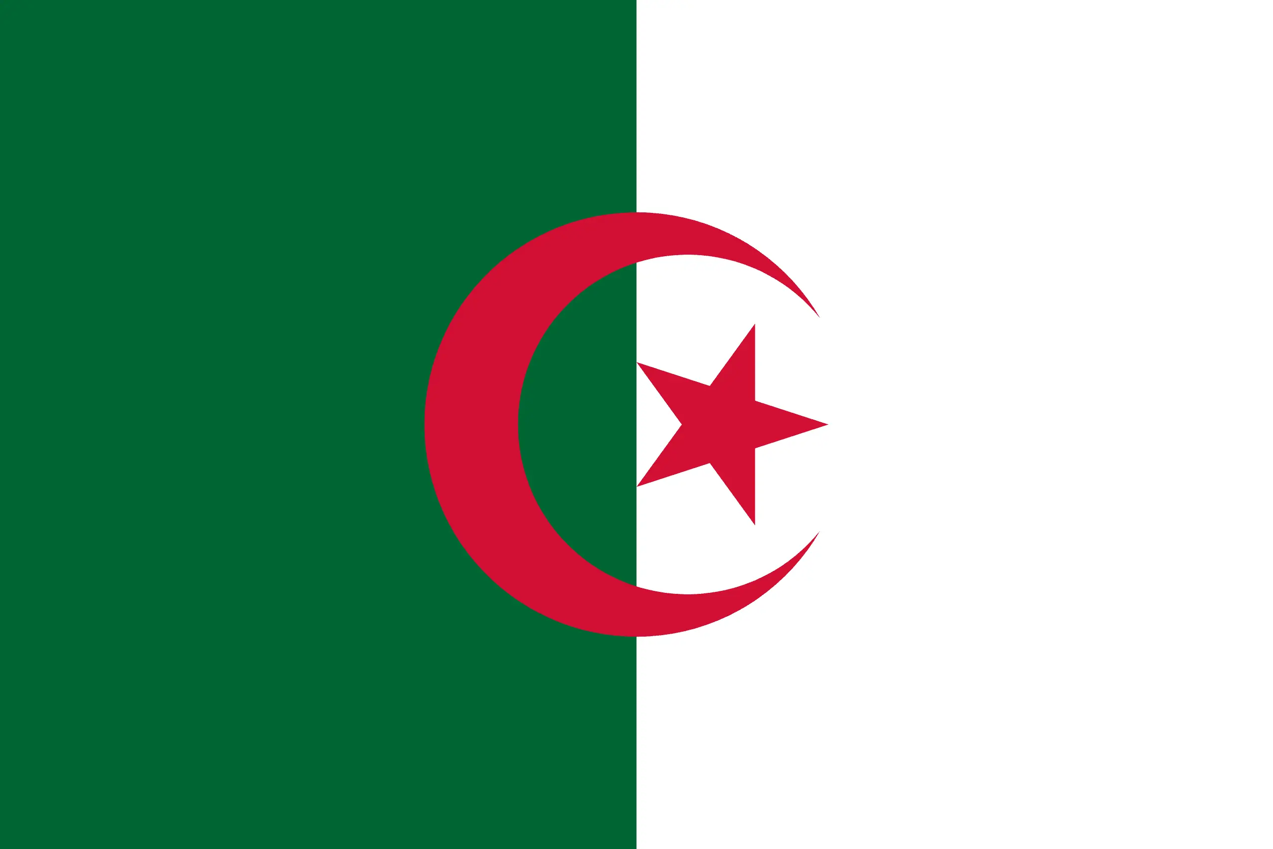 Drapeau Algérie brodé - Écusson drapeau Algérie Made in France