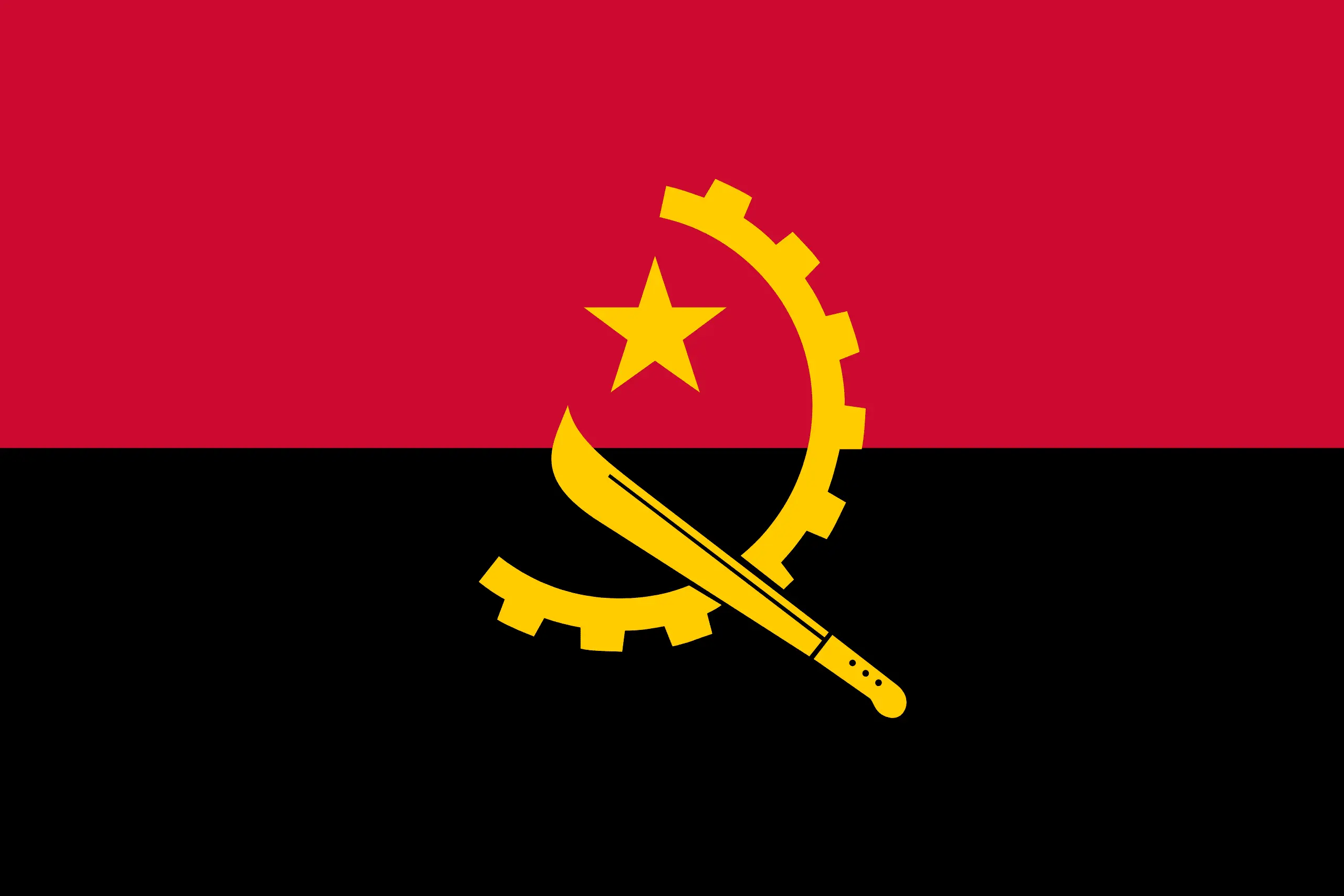 Drapeau Angola brodé - Écusson drapeau Angola Made in France