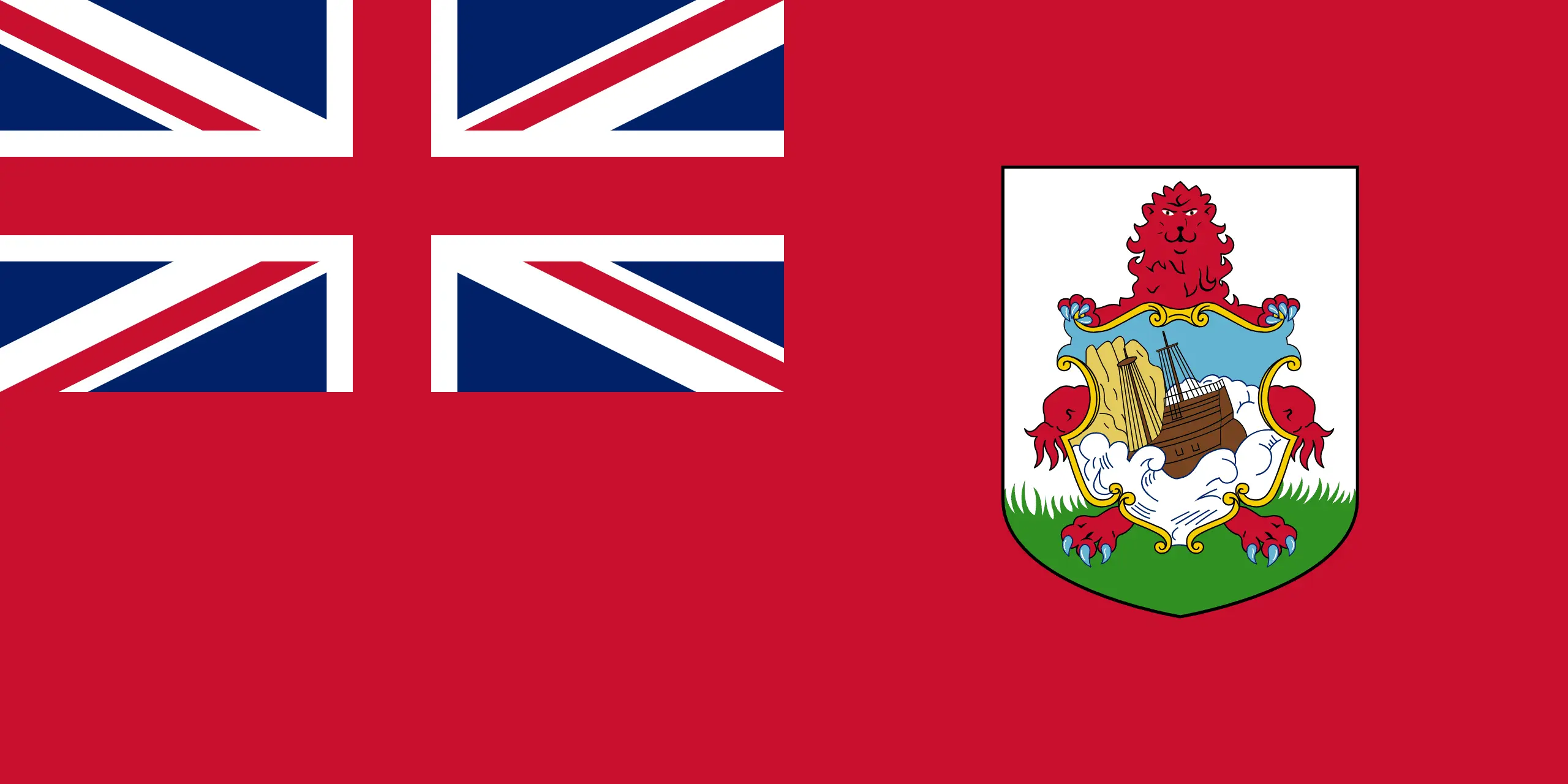 Drapeau Bermudes brodé - Écusson drapeau Bermudes Made in France