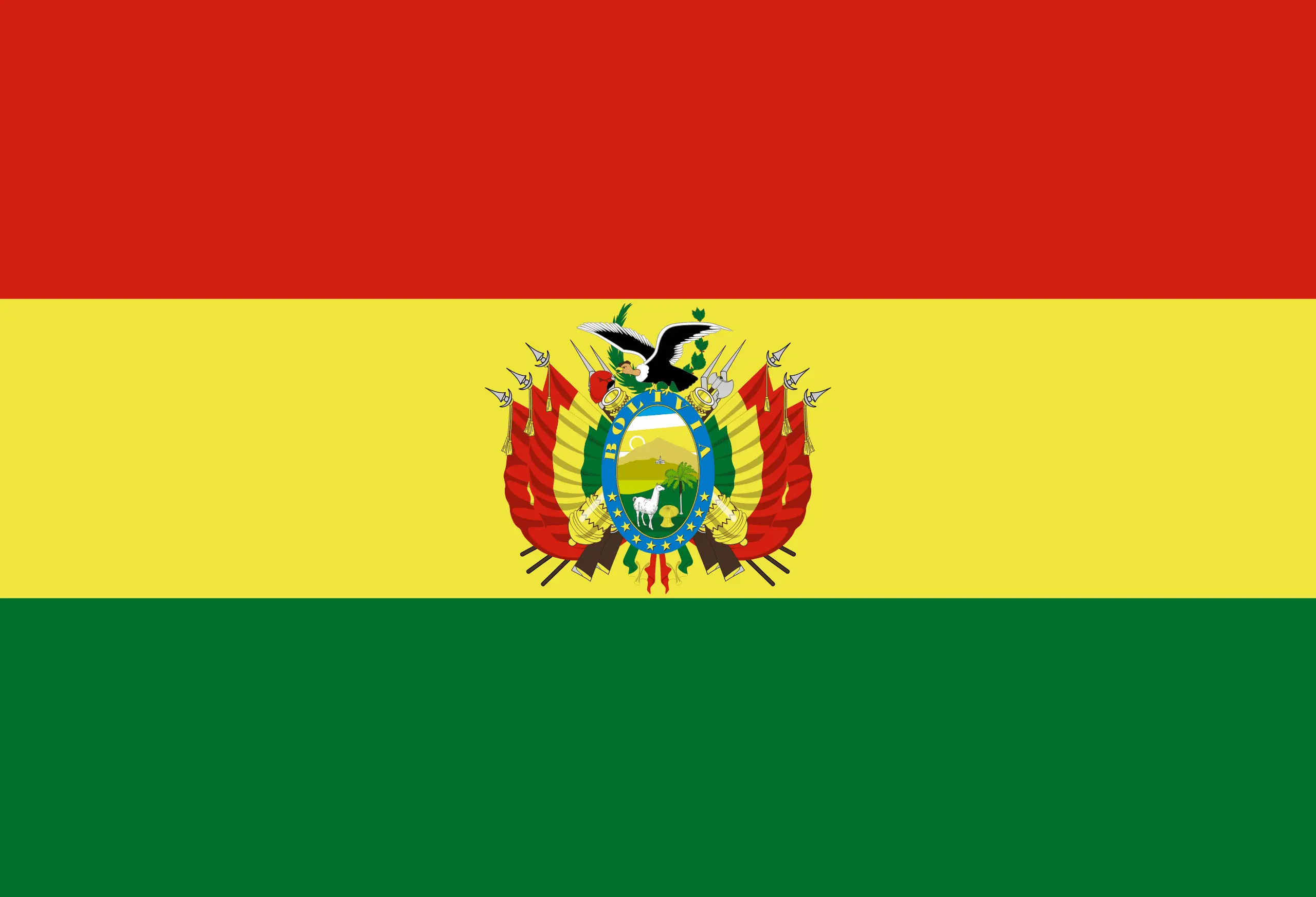 Drapeau Bolivie brodé - Écusson drapeau Bolivie Made in France
