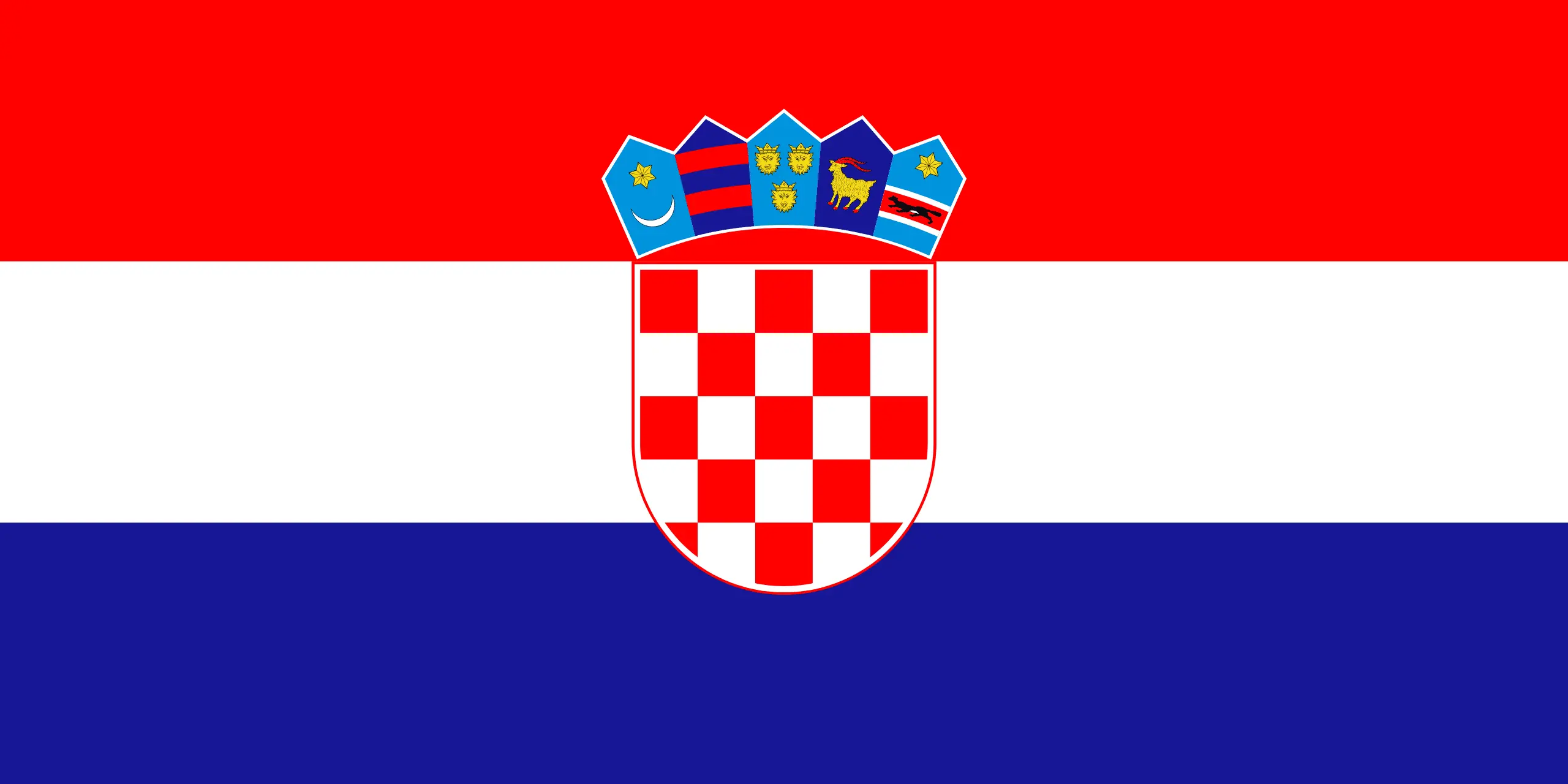 Drapeau Croatie brodé - Écusson drapeau Croatie Made in France