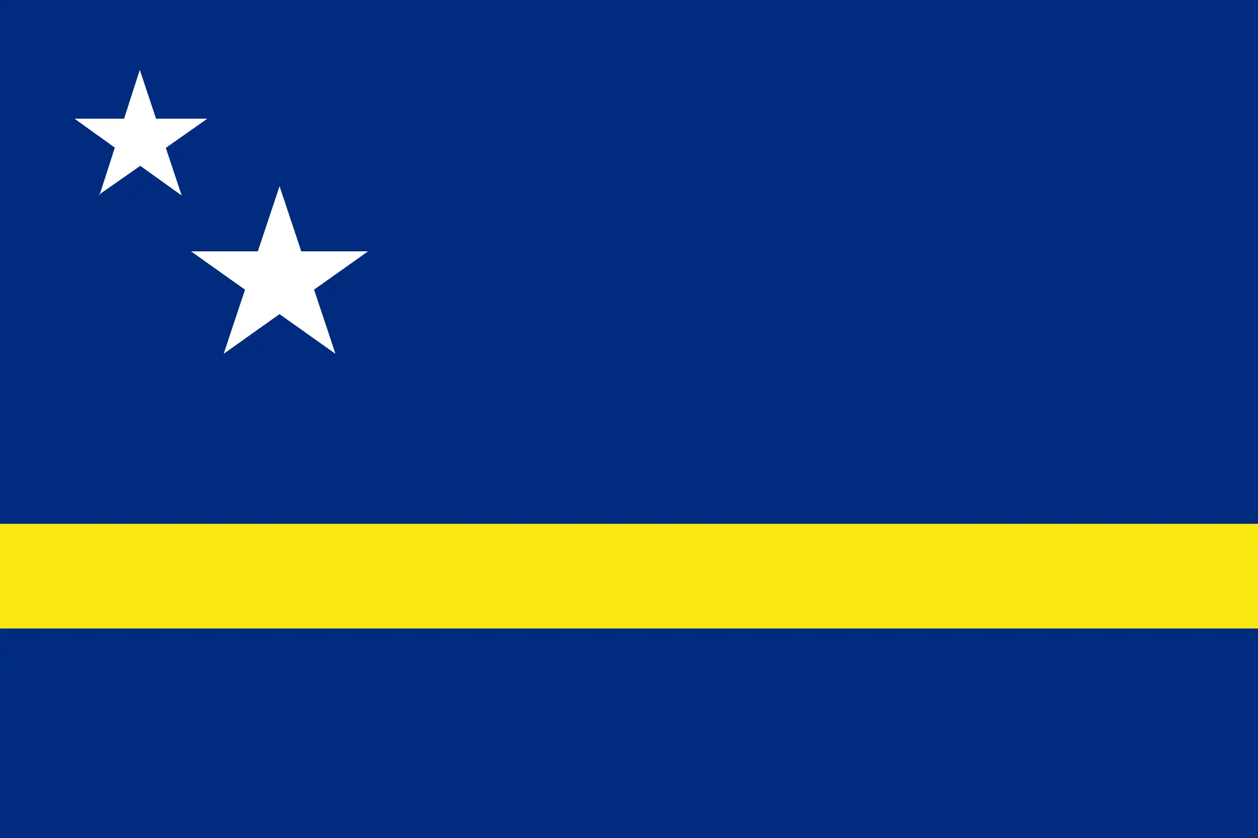 Drapeau Curaçao brodé - Écusson drapeau Curaçao Made in France