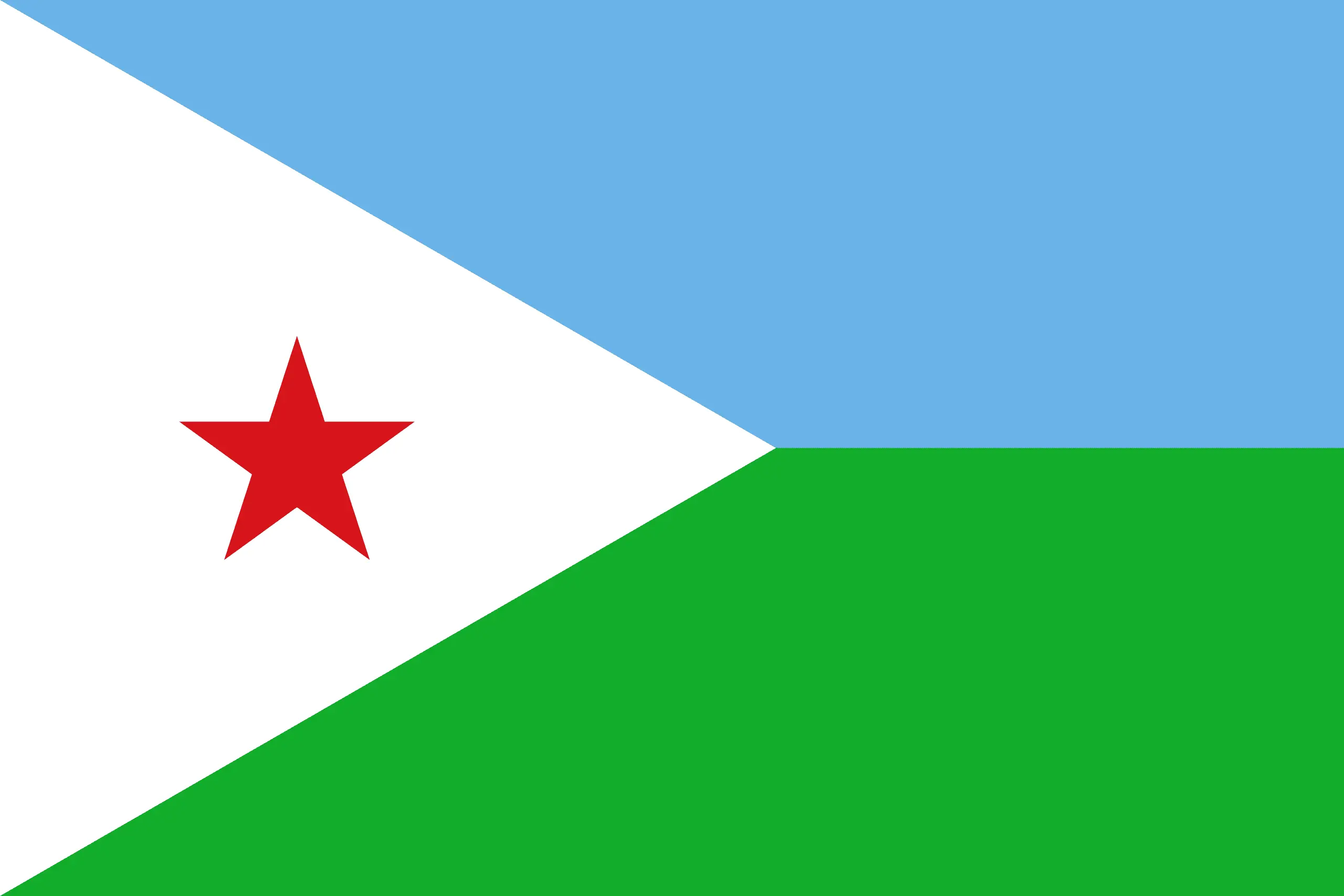 Drapeau Djibouti brodé - Écusson drapeau Djibouti Made in France