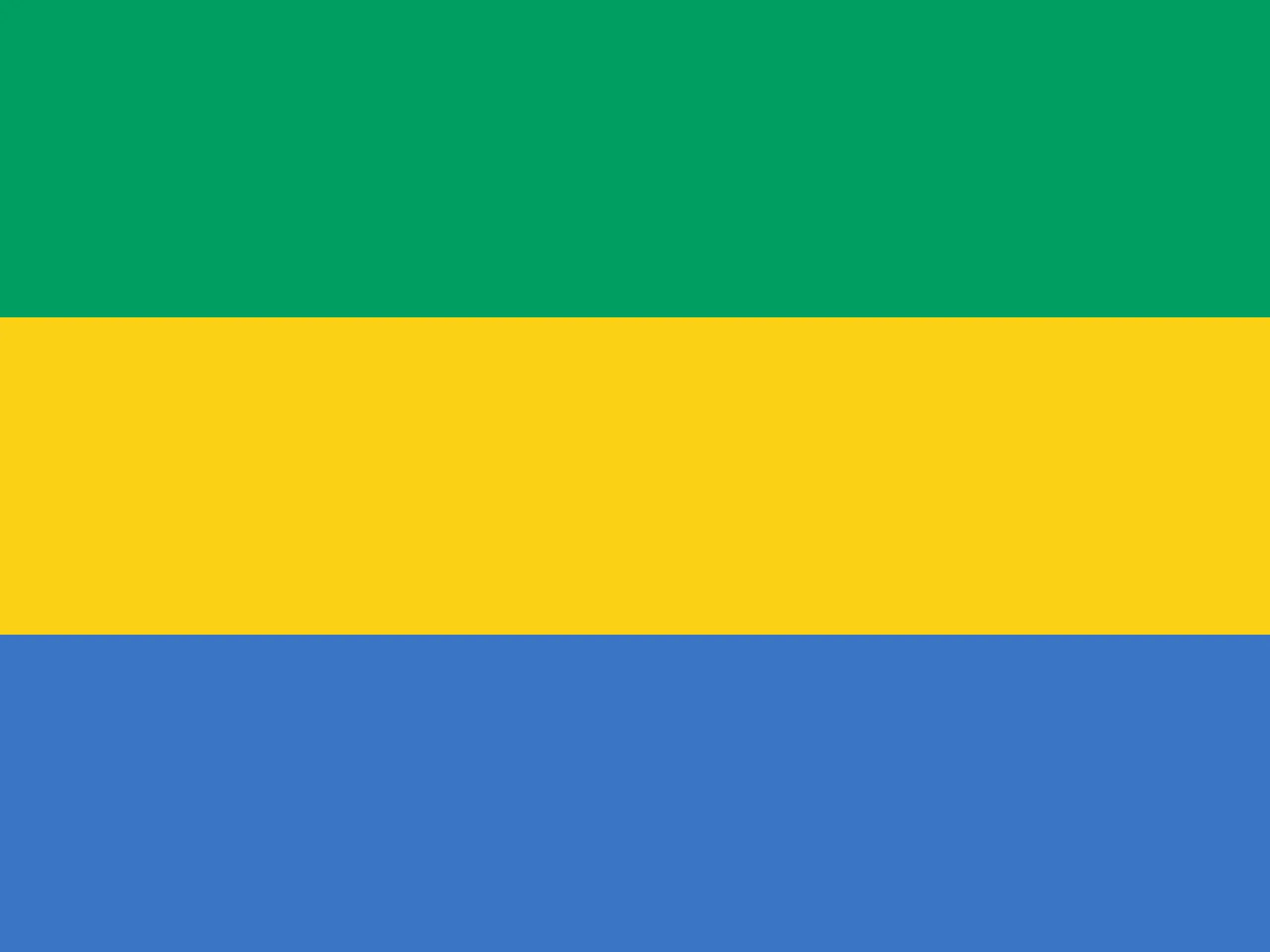 Drapeau Gabon brodé - Écusson drapeau Gabon Made in France