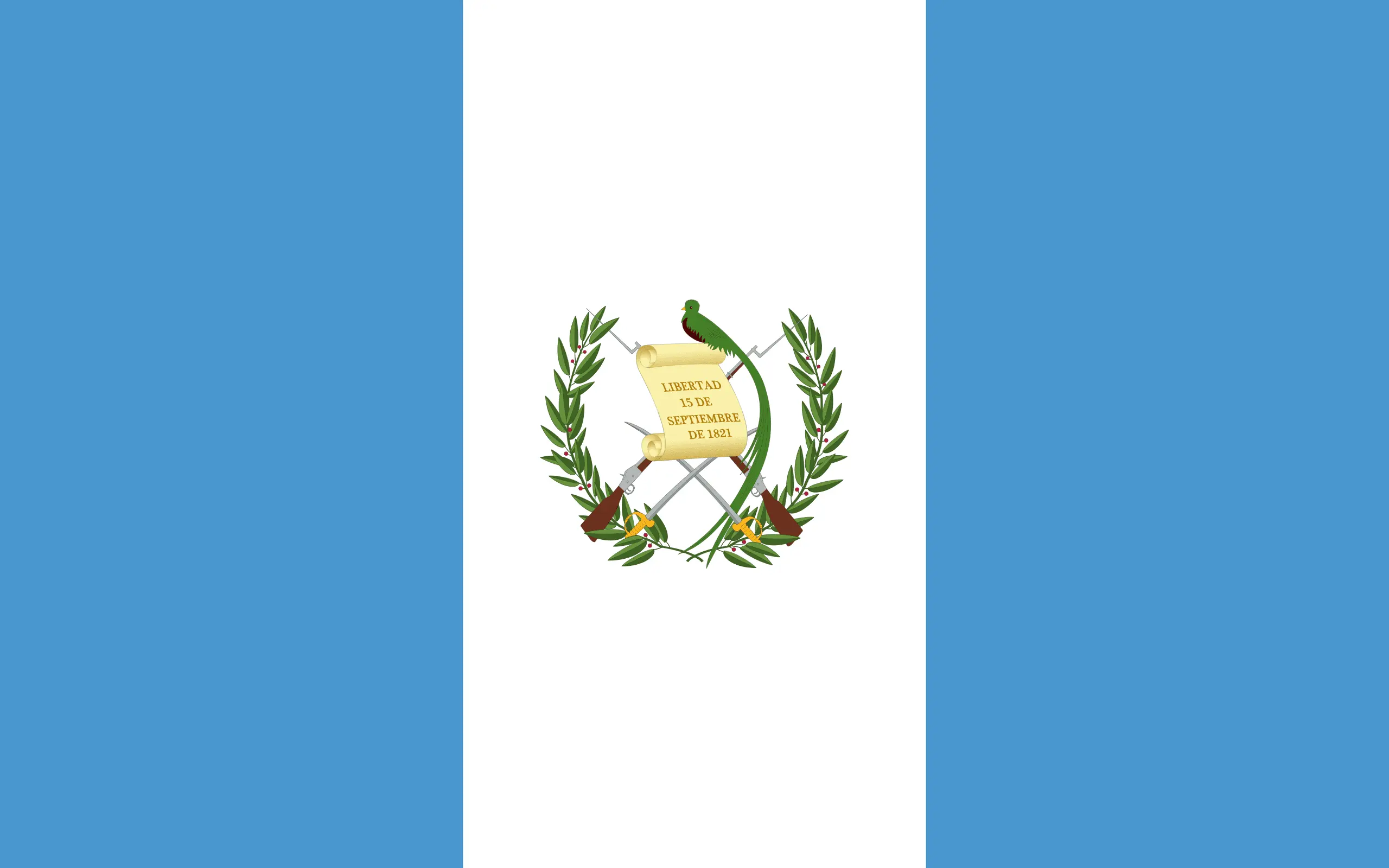 Drapeau Guatemala brodé - Écusson drapeau Guatemala Made in France