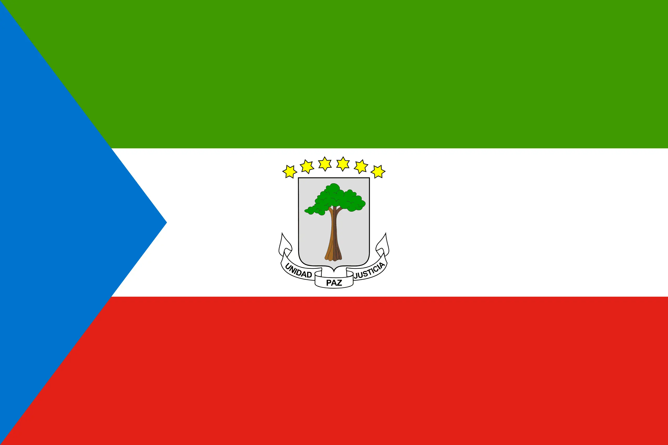 Drapeau Guinée équatoriale brodé - Écusson drapeau Guinée équatoriale Made in France