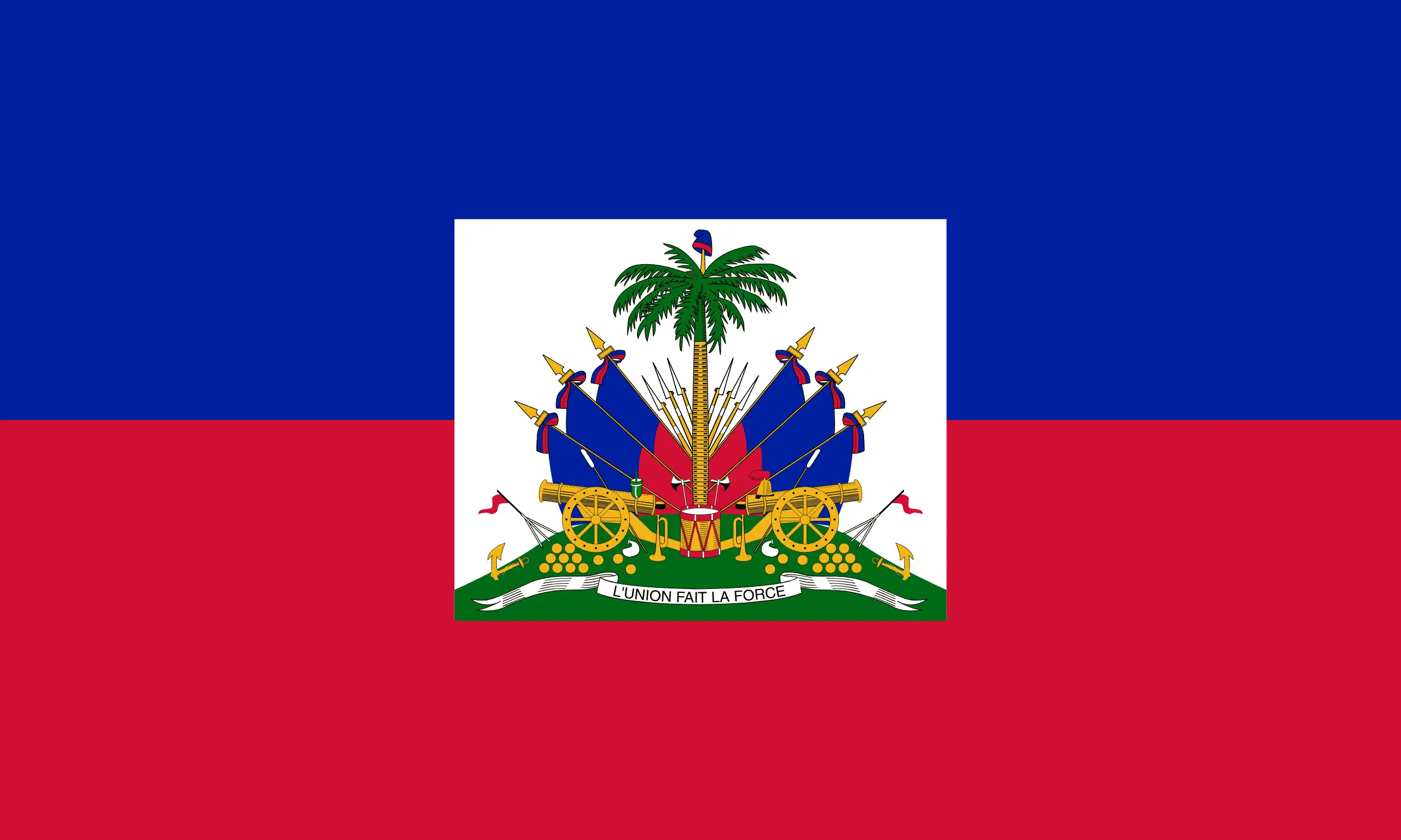 Drapeau Haïti brodé - Écusson drapeau Haïti Made in France