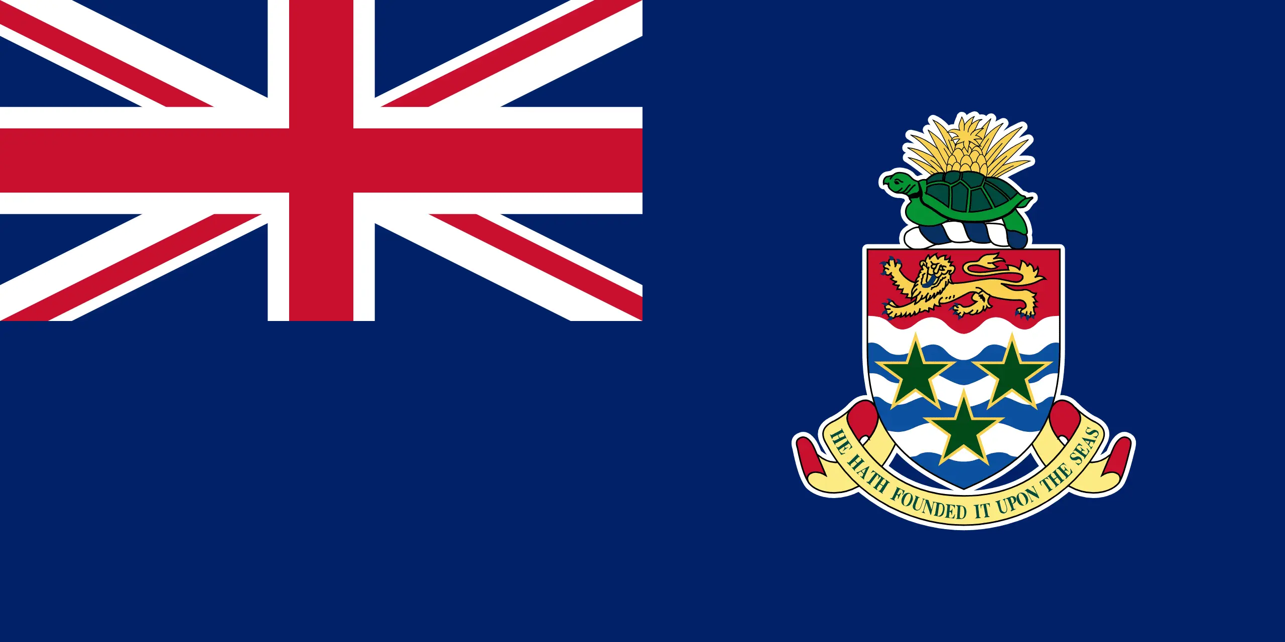 Drapeau Îles Caïmans brodé - Écusson drapeau Îles Caïmans Made in France