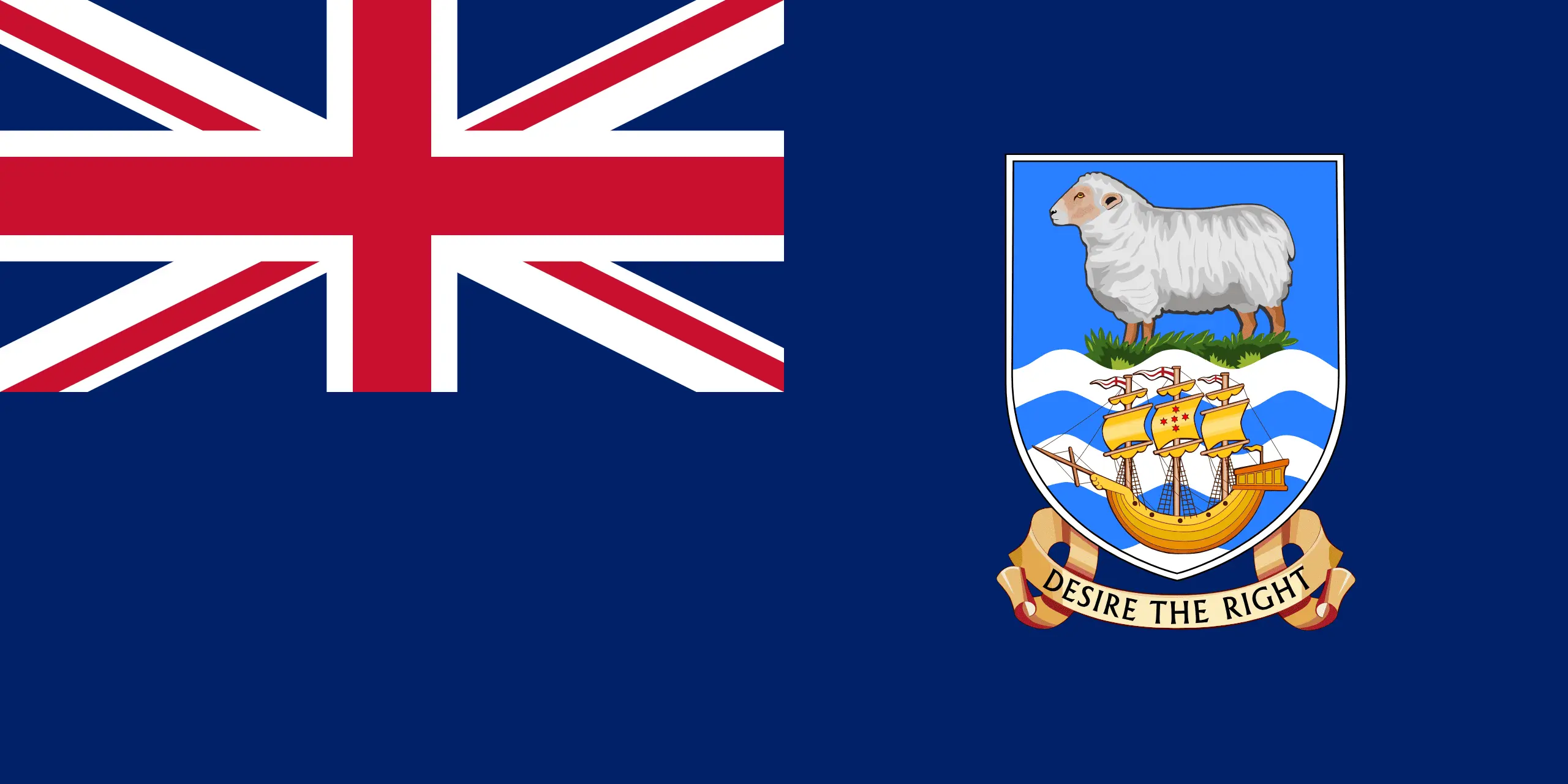 Drapeau Îles Malouines brodé - Écusson drapeau Îles Malouines Made in France