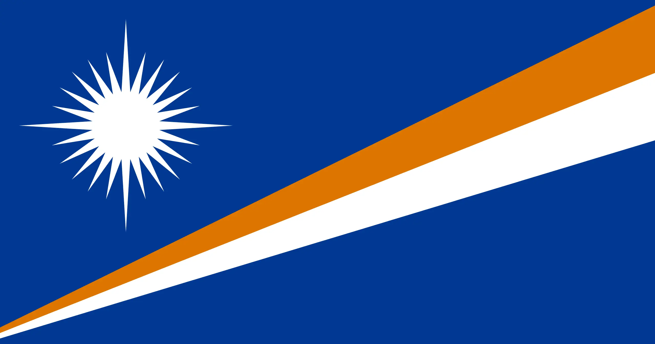 Drapeau Îles Marshall brodé - Écusson drapeau Îles Marshall Made in France