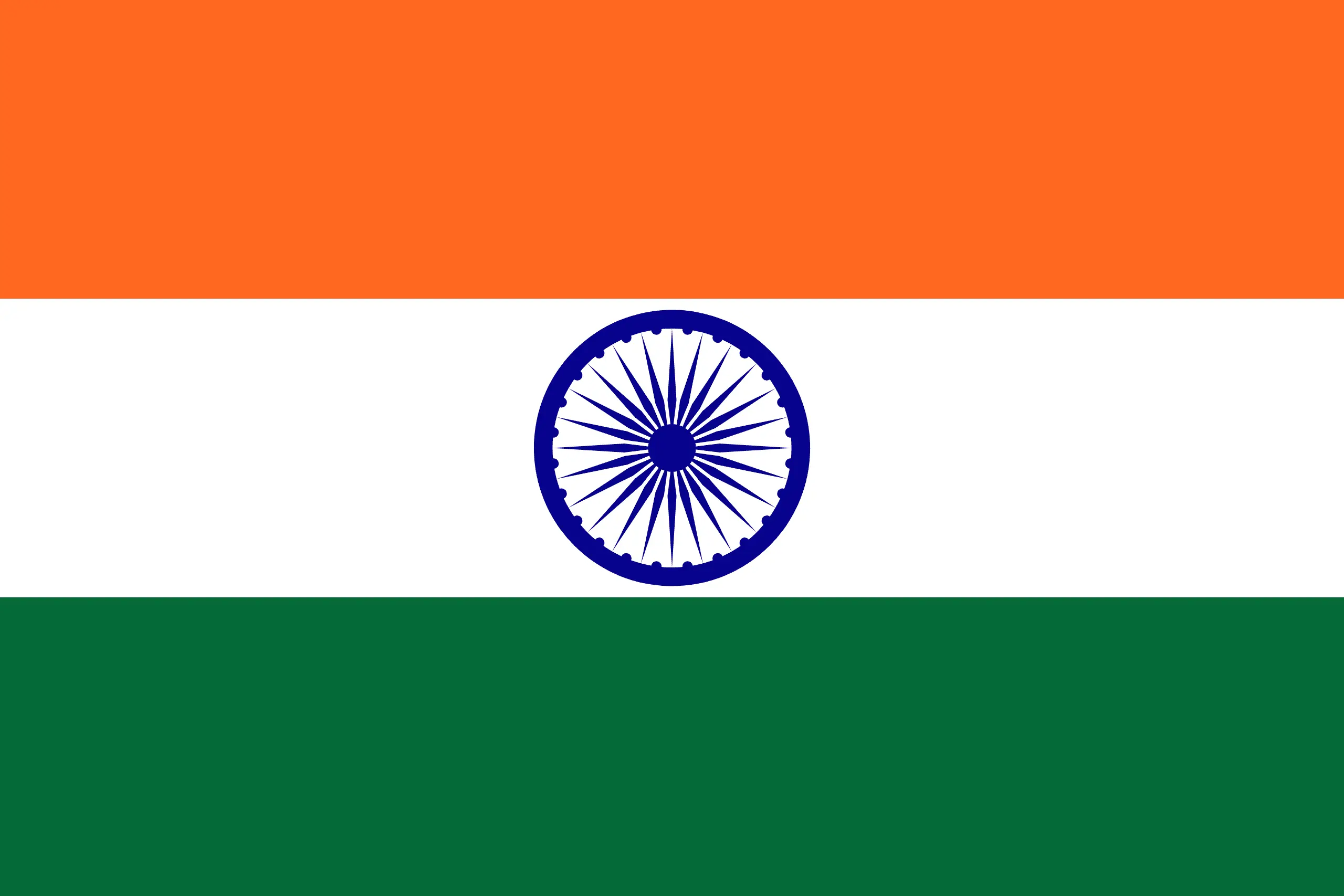 Drapeau Inde brodé - Écusson drapeau Inde Made in France