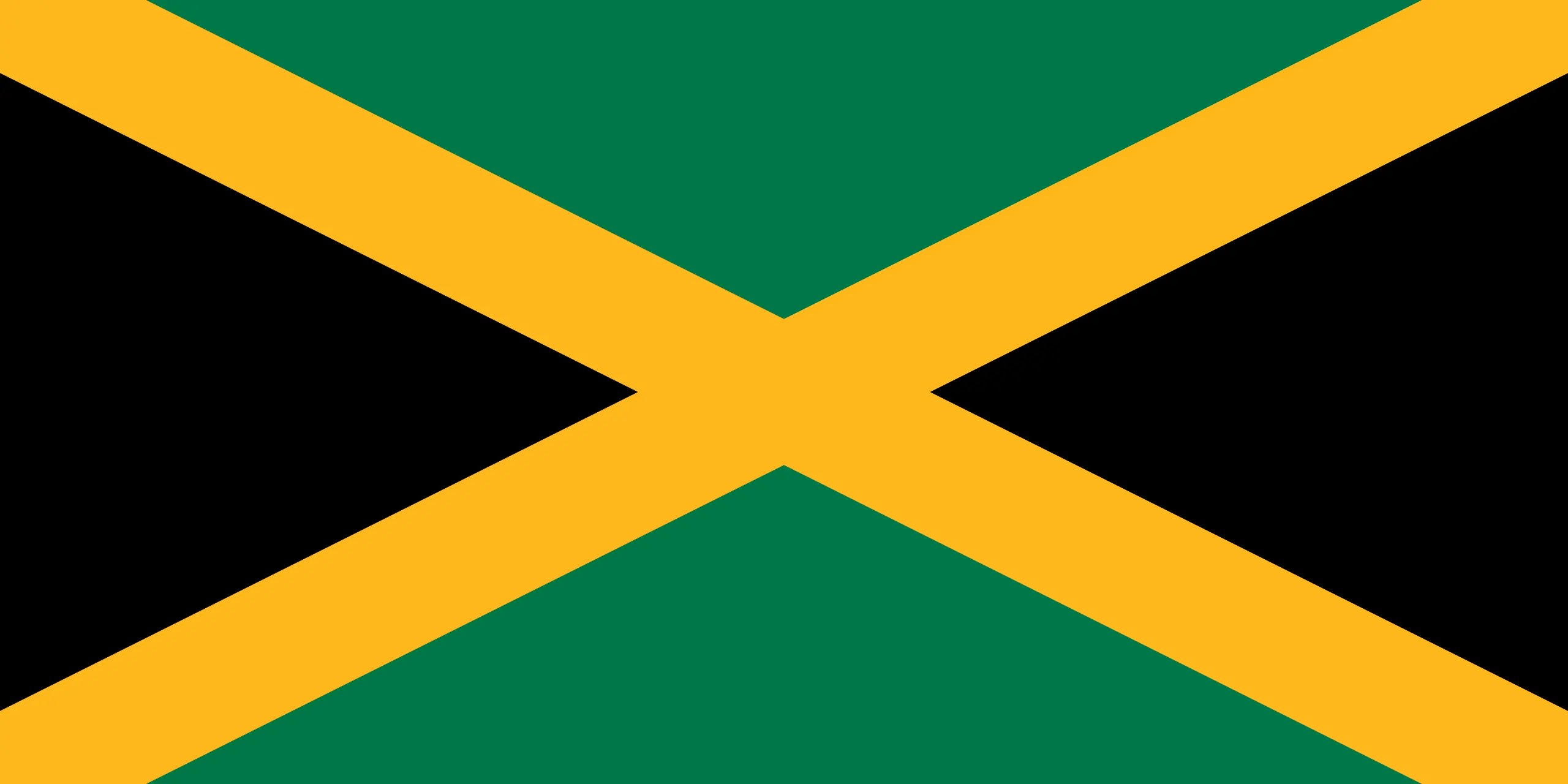 Drapeau Jamaïque brodé - Écusson drapeau Jamaïque Made in France